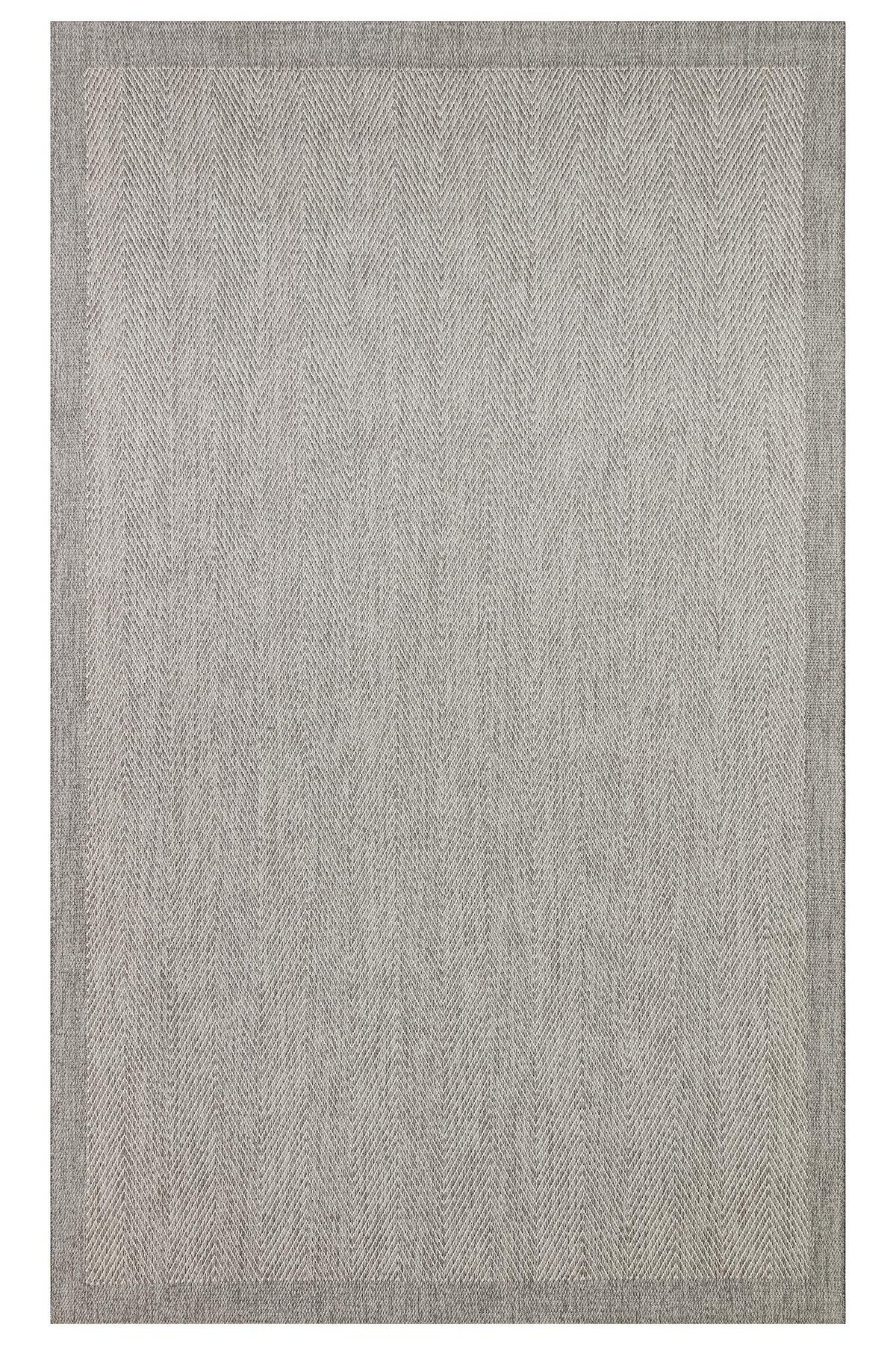 Halımax Eko Halı Mono Mno 02 Grey Hav Toz Vermez Sisal Halı Kolay Temizlenen Hasır Dokulu Modern Halı
