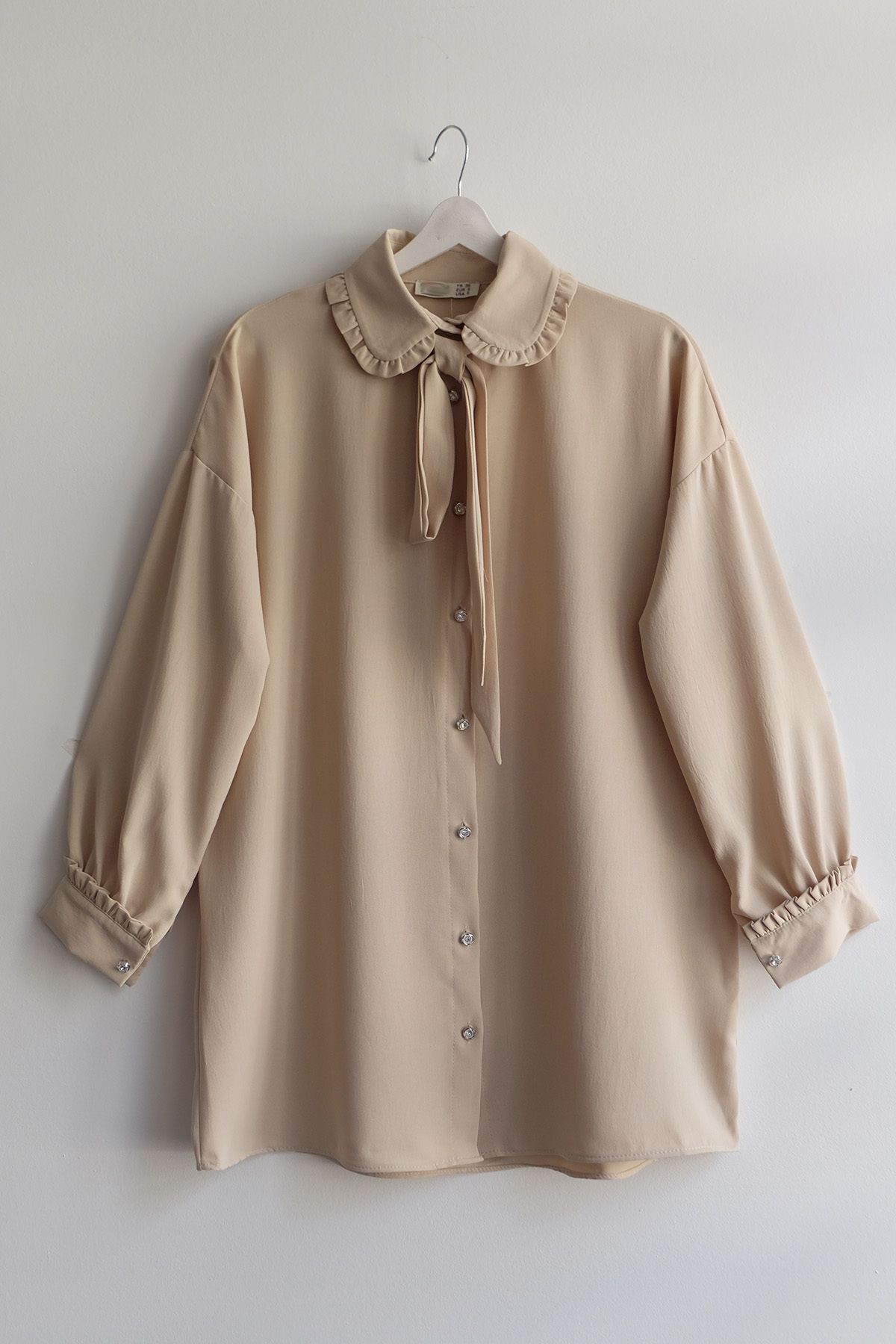 Lucia Fashion Fırfırlı Bebe Yaka Gömlek