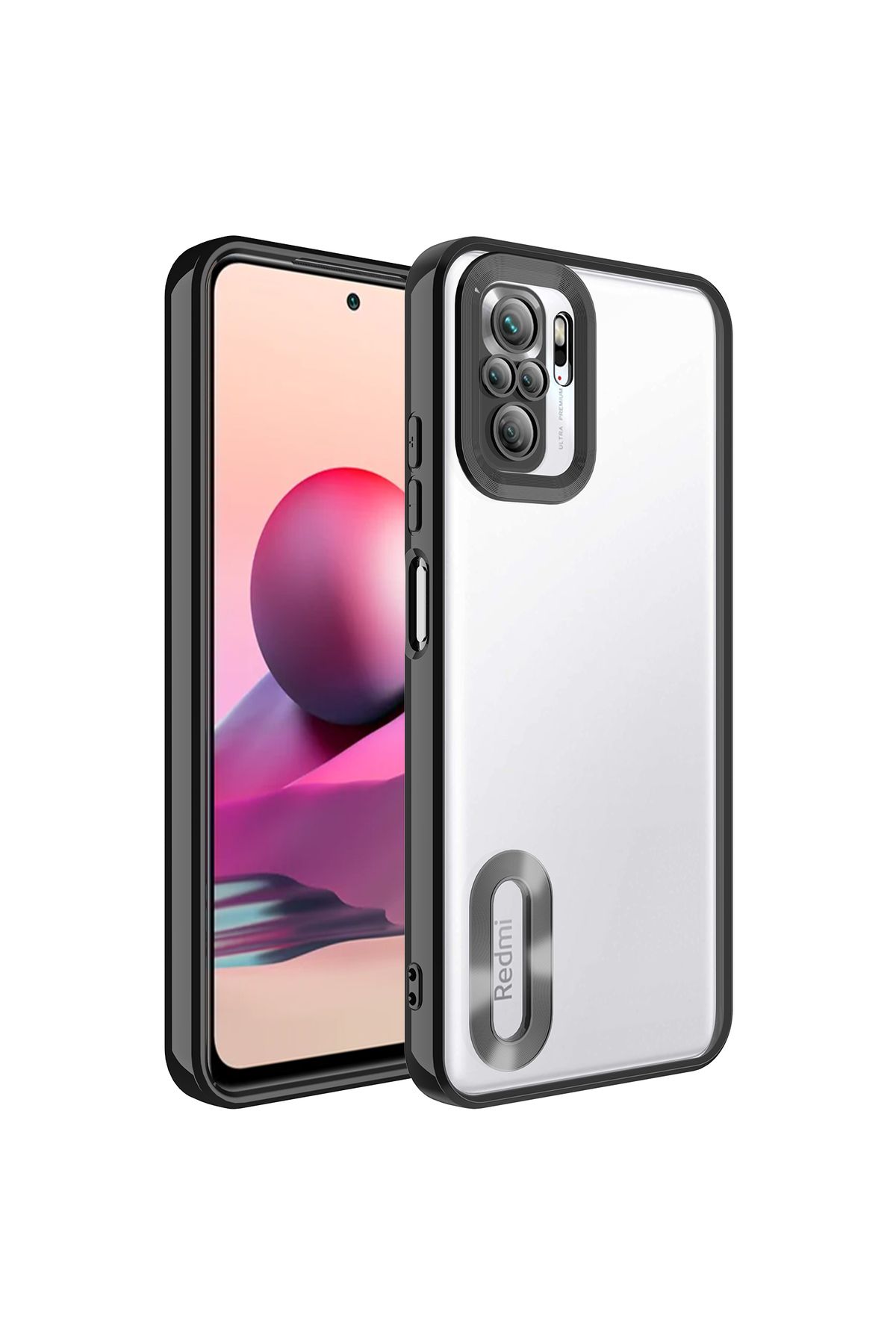 TECNOTREND Xiaomi Redmi Note 10/10S Uyumlu Kılıf Kamera Korumalı Logo Gösteren Omega Kapak