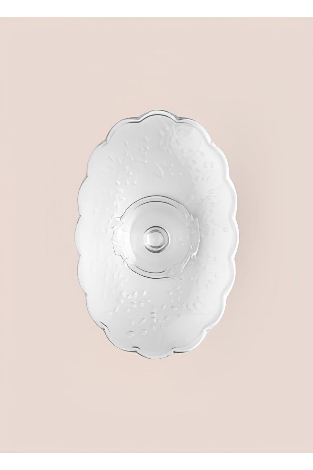 The Mia Ayaklı Oval Cam Sunum Tabağı cm498
