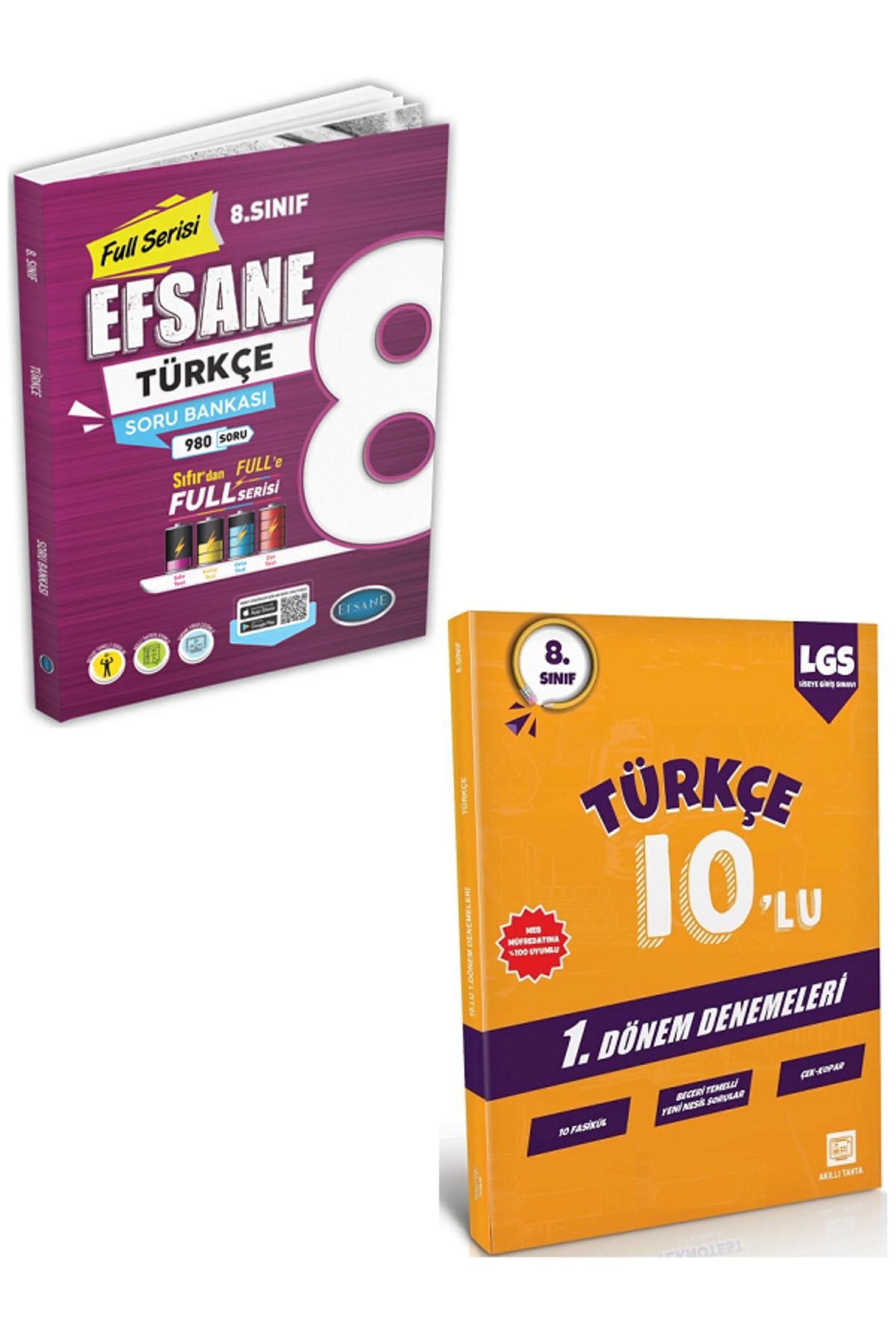 Efsane Yayınları 8.Sınıf Efsane Full Serisi TÜRKÇE Soru Bankası + 8.Sınıf 10'Lu TÜRKÇE Deneme - 2 KİTAP SET
