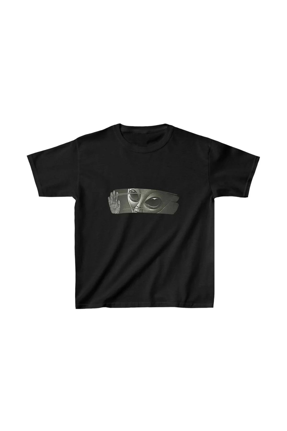luz&pos Çocuk Unisex Baskılı T-Shirt - Siyah