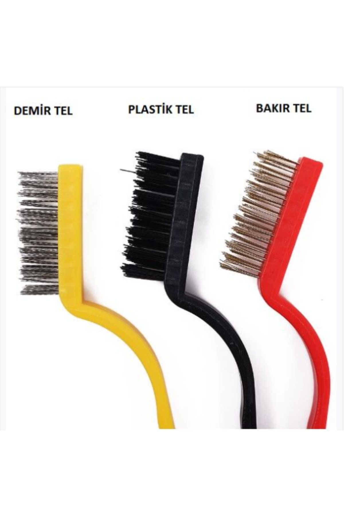BerSel Butik 3 Parça Tel Fırça Detaylı Temizlik Seti