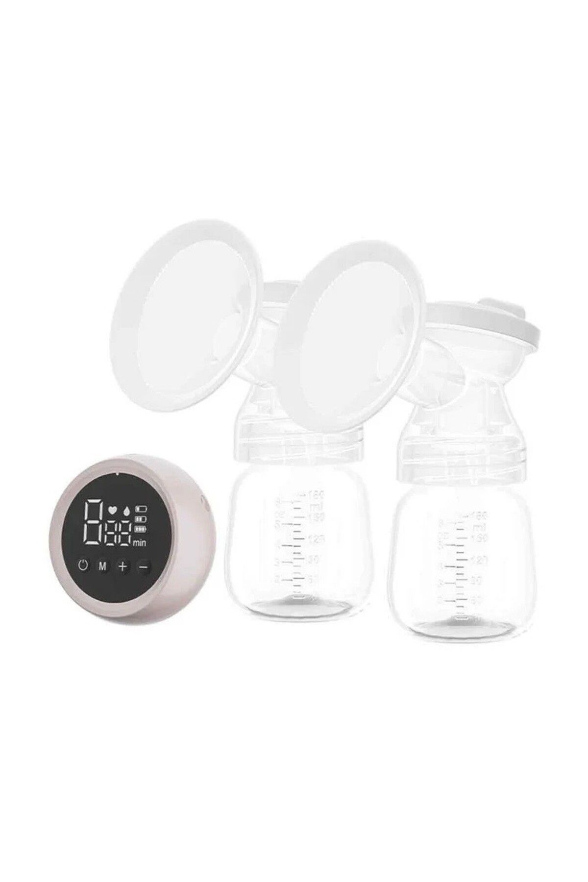 Flippy-Pompa Electrică 2 În 1, 2 Sticle 180 Ml, Usb-c, 1200mah, 2 Moduri, 9 Viteze, Roz Transparent 7