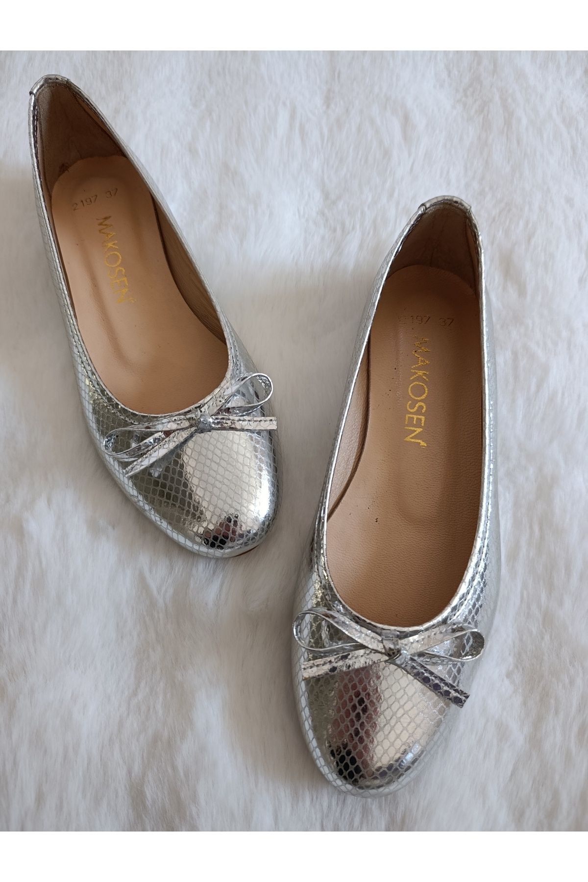 Ay Shoes Kadın Siyah Bej Hakiki Deri 34-42 Numara Babet