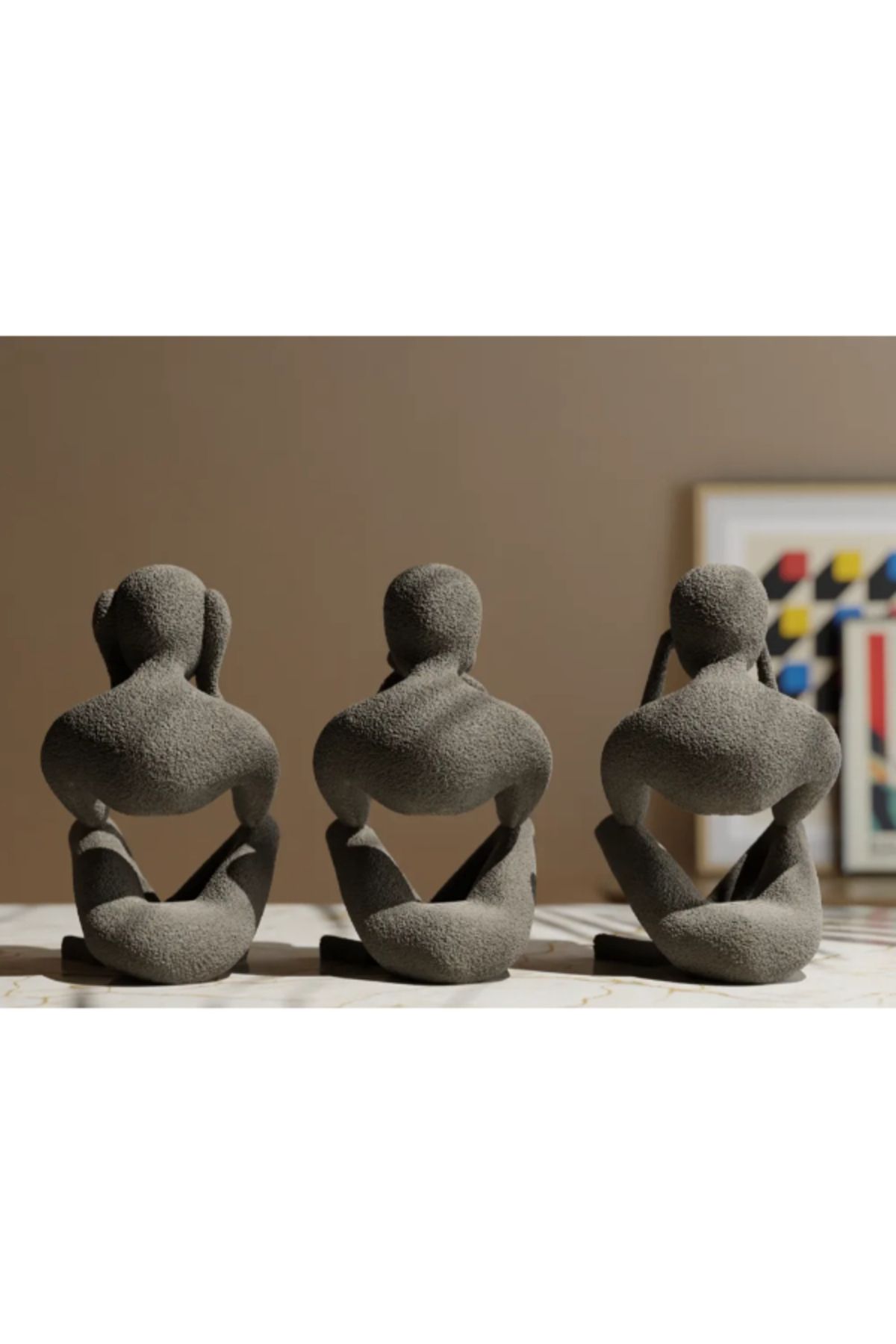3d model s Üç Maymun Figürleri Seti