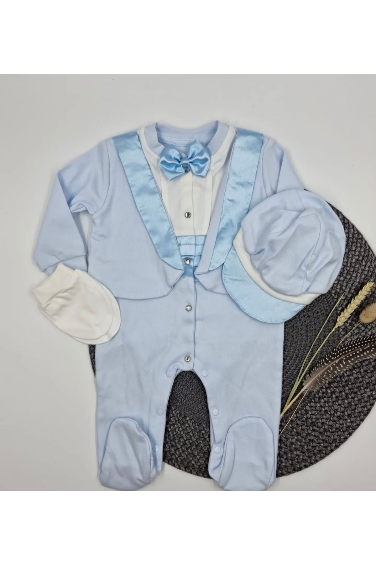 PİLEKİ BABY YENİDOĞAN BEBEK TULUM %100 DOĞAL PAMUK KUMAŞ