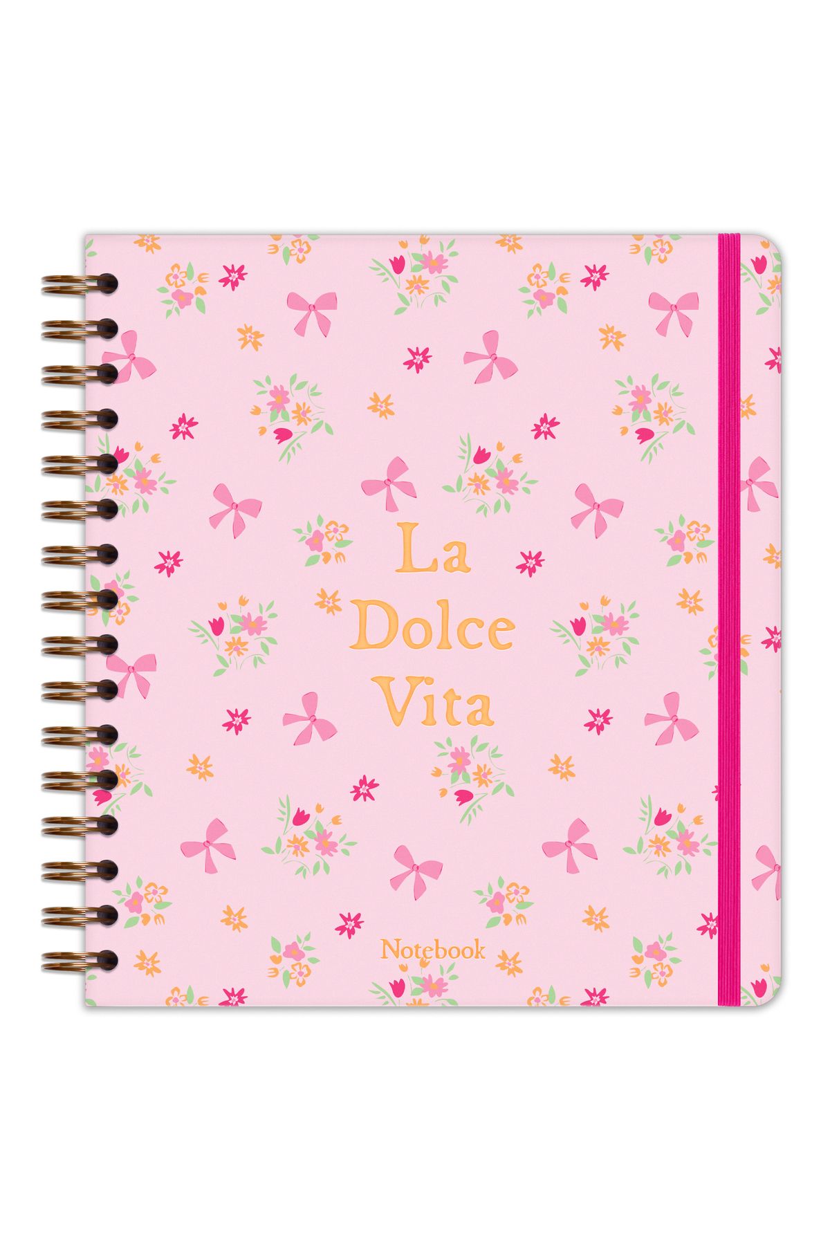 Matt Notebook-19X21 cm Square Elastic Spiral Hard Cover Notepad Lined 5