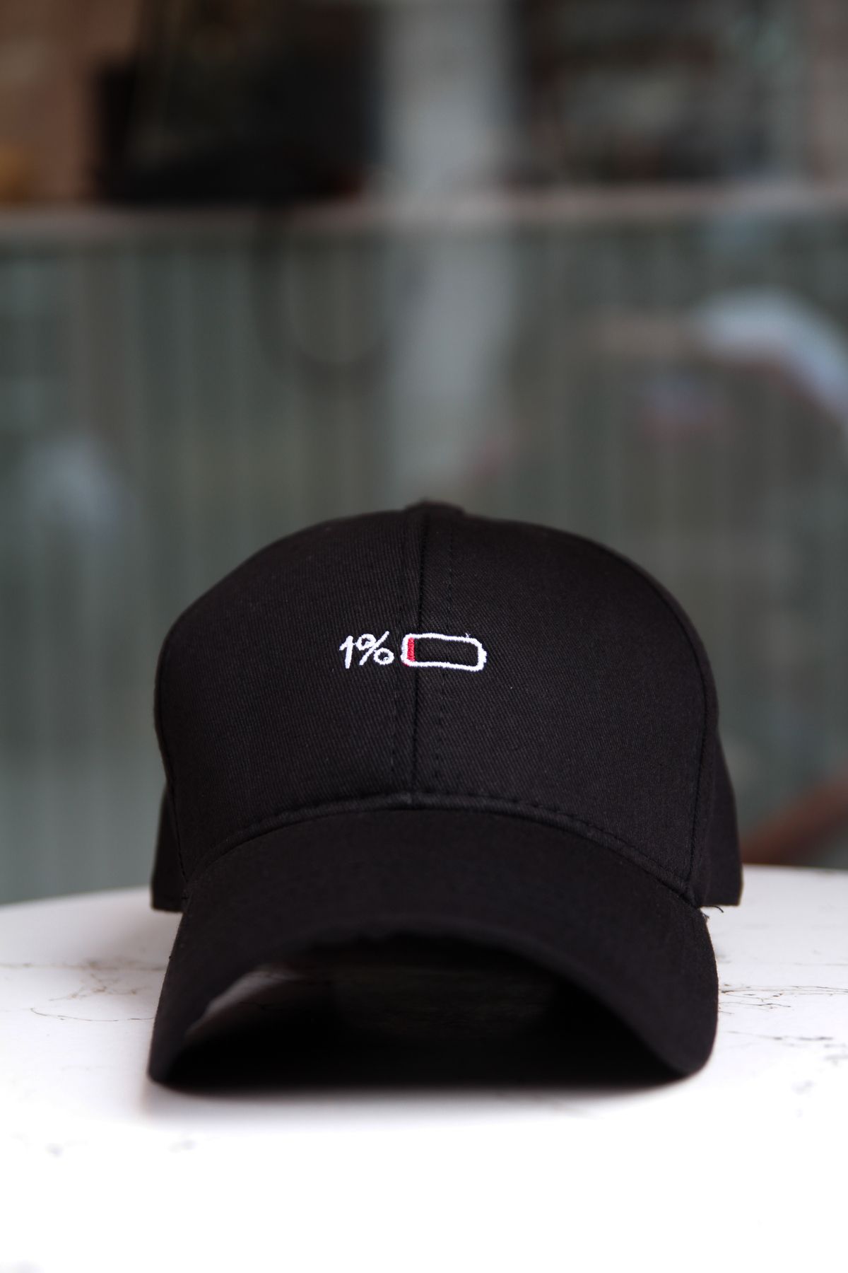 CAP BROS DÜŞÜK PİL NAKIŞLI SİYAH ŞAPKA