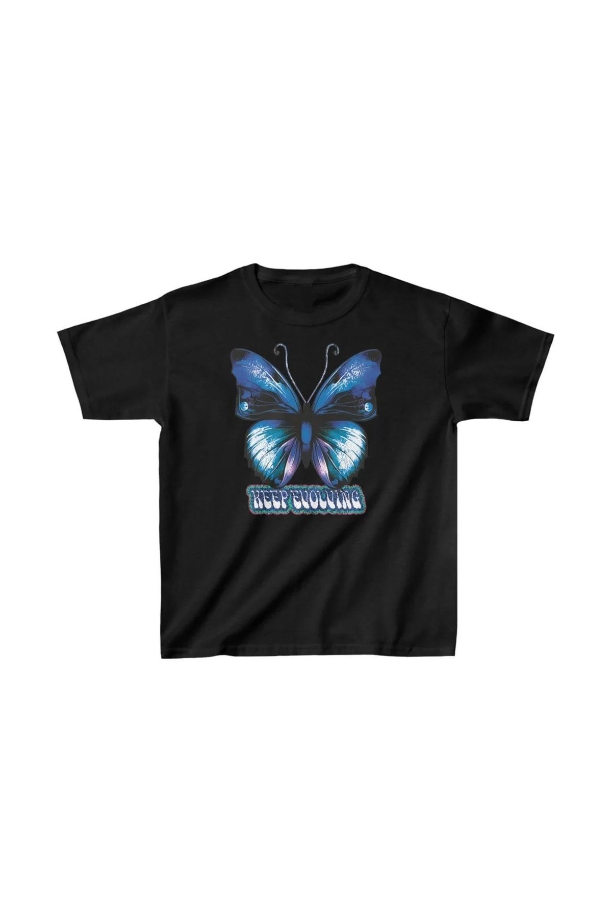 luz&pos Unisex Çocuk Baskılı T-Shirt - Siyah