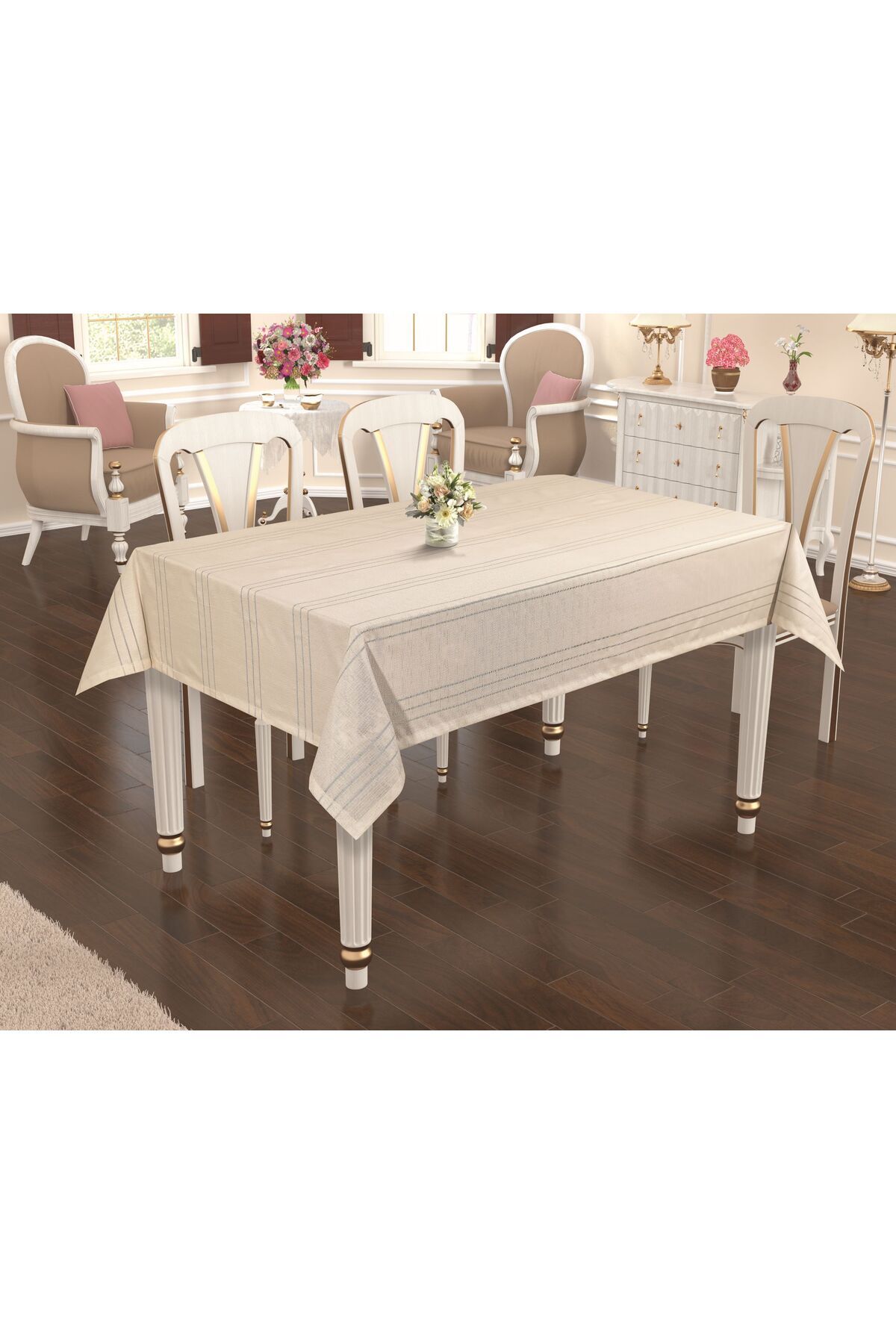 Cardea Home Collection Keten Dokuma Dertsiz Masa Örtüsü