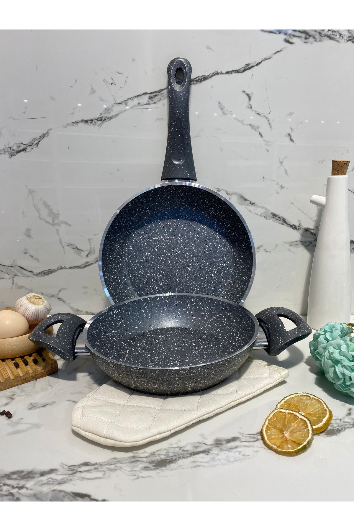 Elvira Granit Sahan Tava Set (20-24 cm)