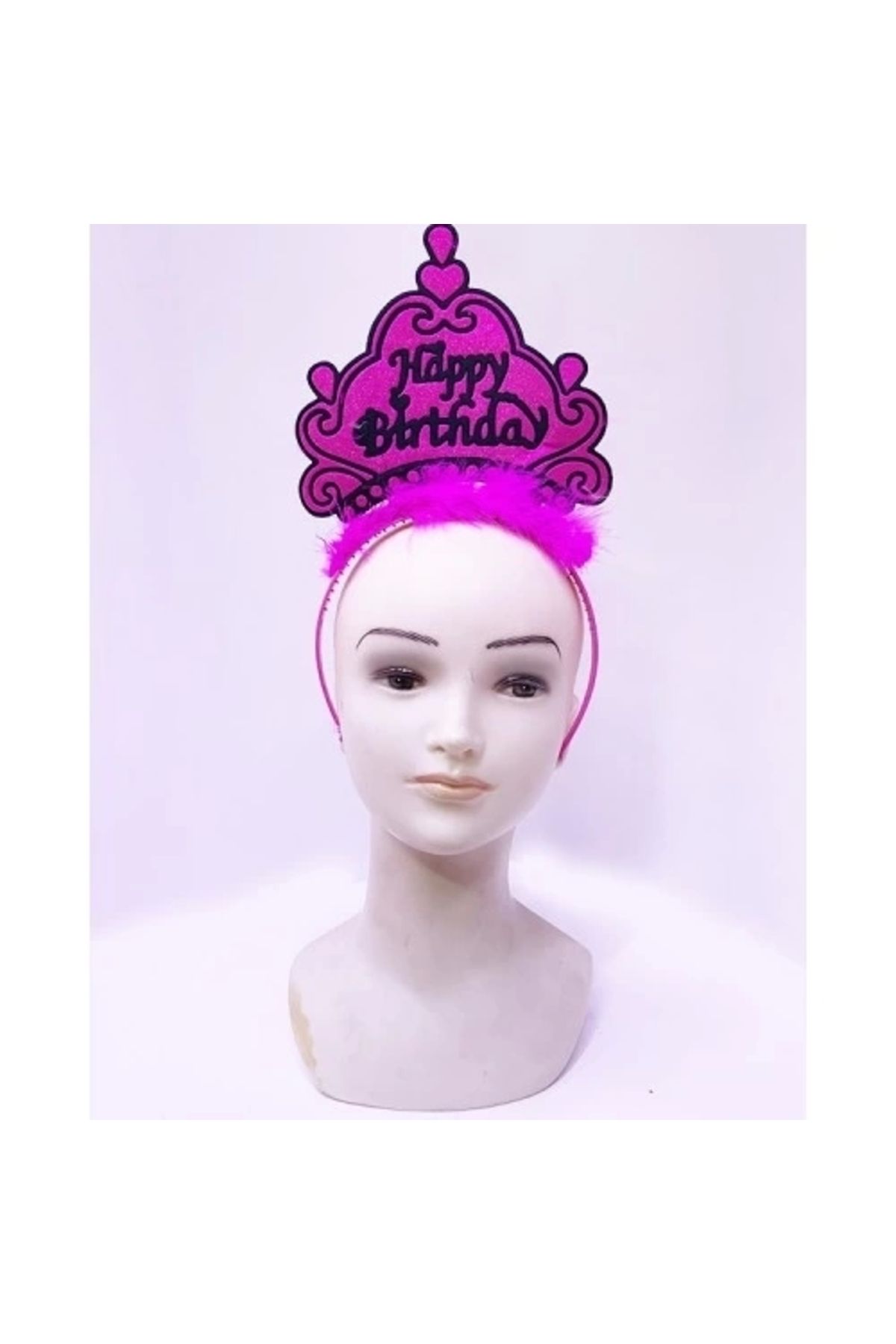 PRATİKOBA Happy Birthday Neon Fuşya Taç
