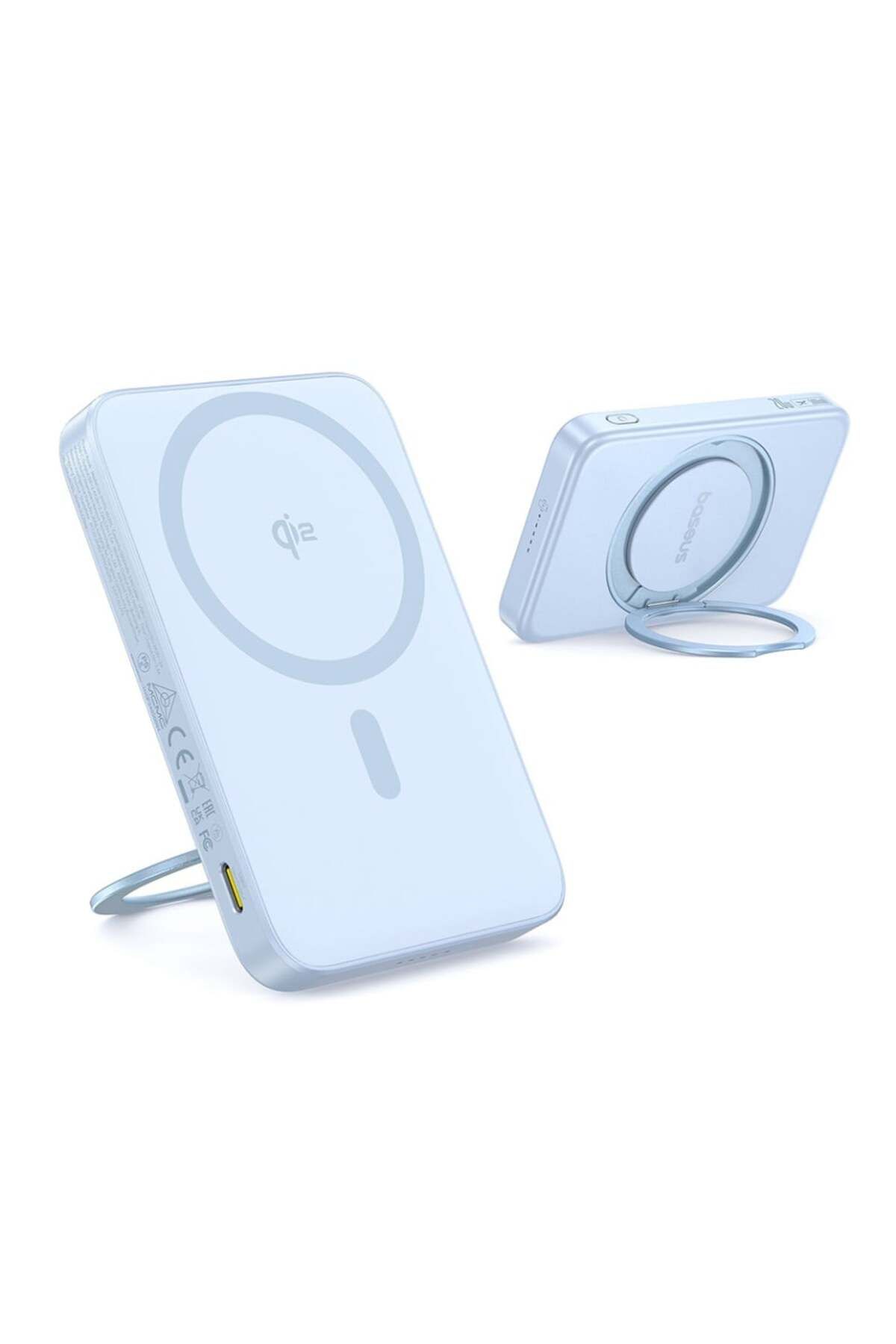 Baseus-Baterie externă, încărcare rapidă, magnetică, tip C, Qi2, 20W, 5000mAh, cablu tip C, PicoGo, albastru 3