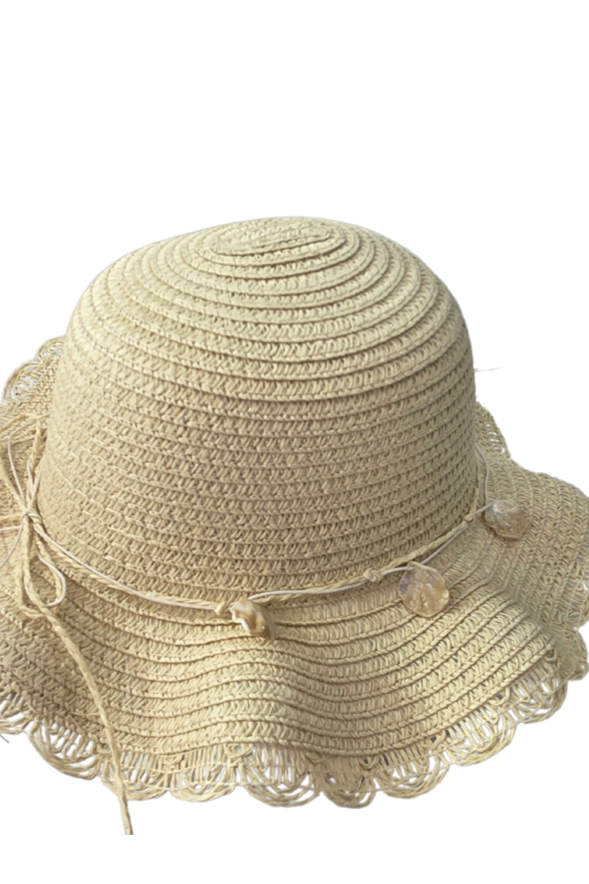 Kitti-Girl's Seashell Detailed Straw Hat (6-12 Years) 2