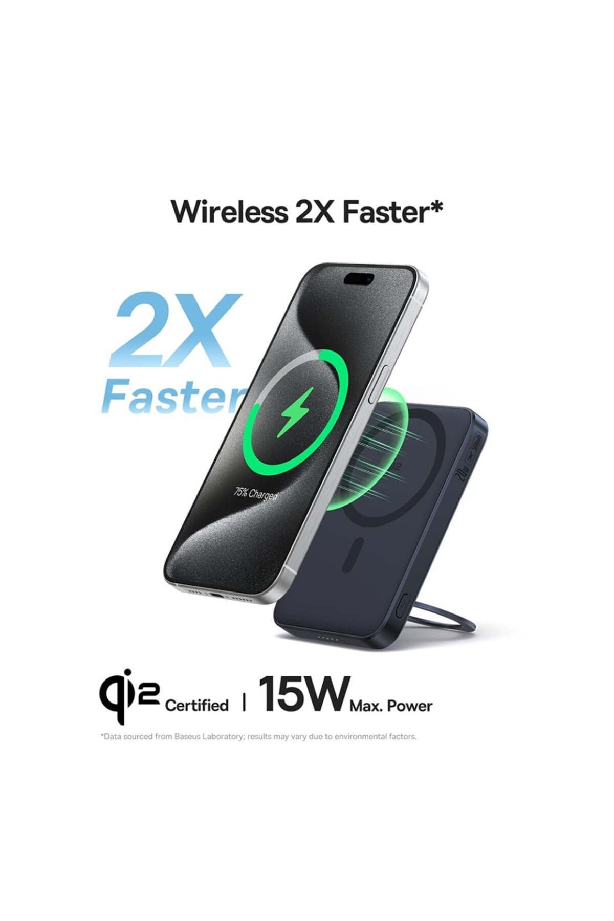 Baseus-Baterie externă, încărcare rapidă, magnetică, tip C, Qi2, 20W, 5000mAh, cablu tip C, PicoGo, negru 5