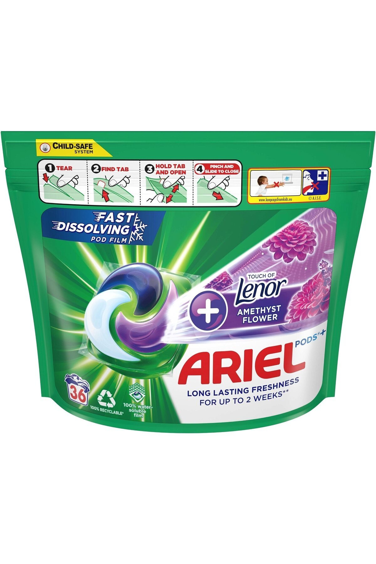 Ariel-Detergent capsule Ariel All-in-PODS + Touch of Lenor Amethyst Flower 3