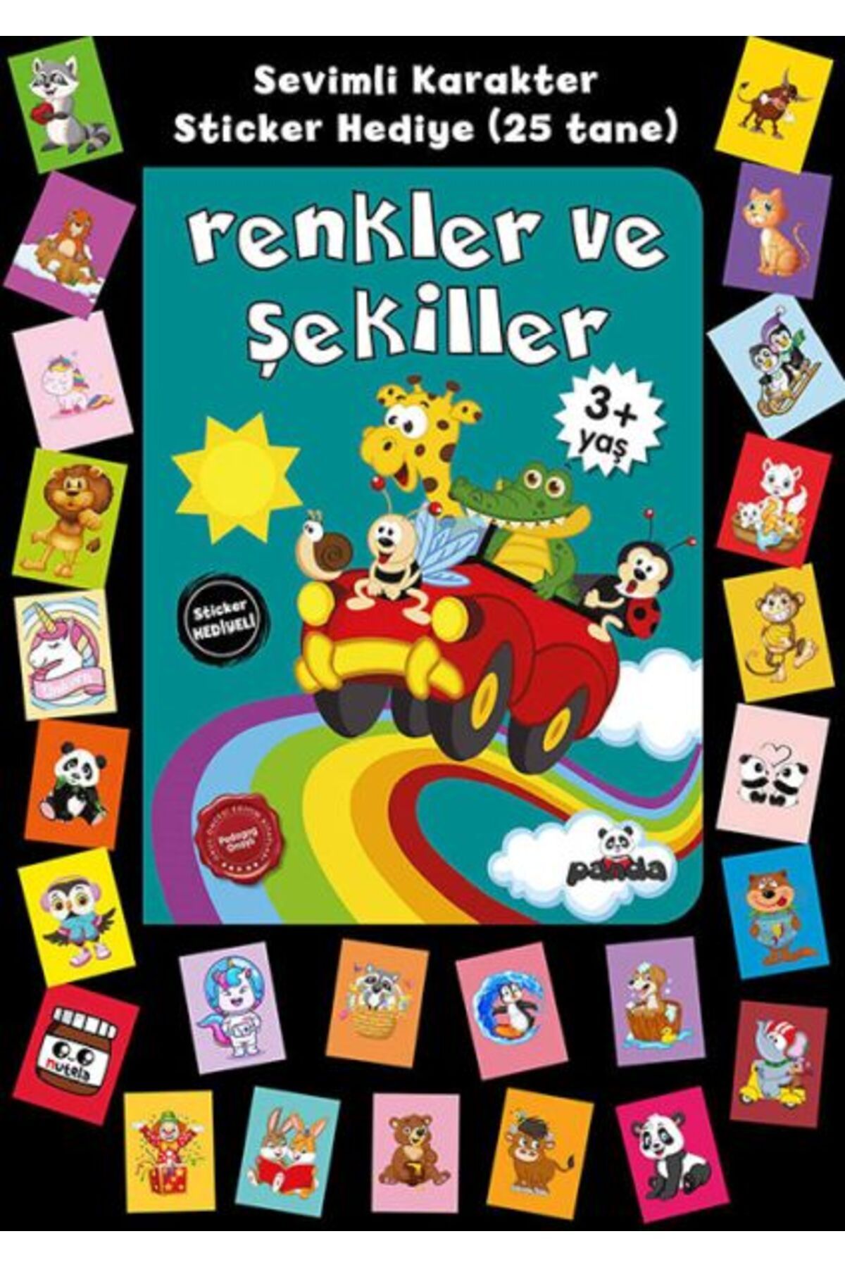Destek Yayınları Stickerlı 3 Yaş Renkler ve Şekiller