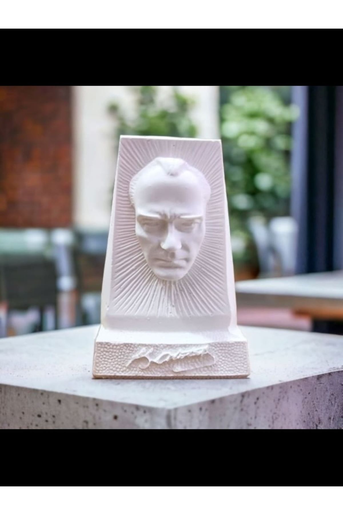 Atölye Kiraz Atatürk Kabartmalı Masaüstü Büst – Aytaşı Malzeme, Boyanabilir Dekoratif Obje 9x5,5x5 cm