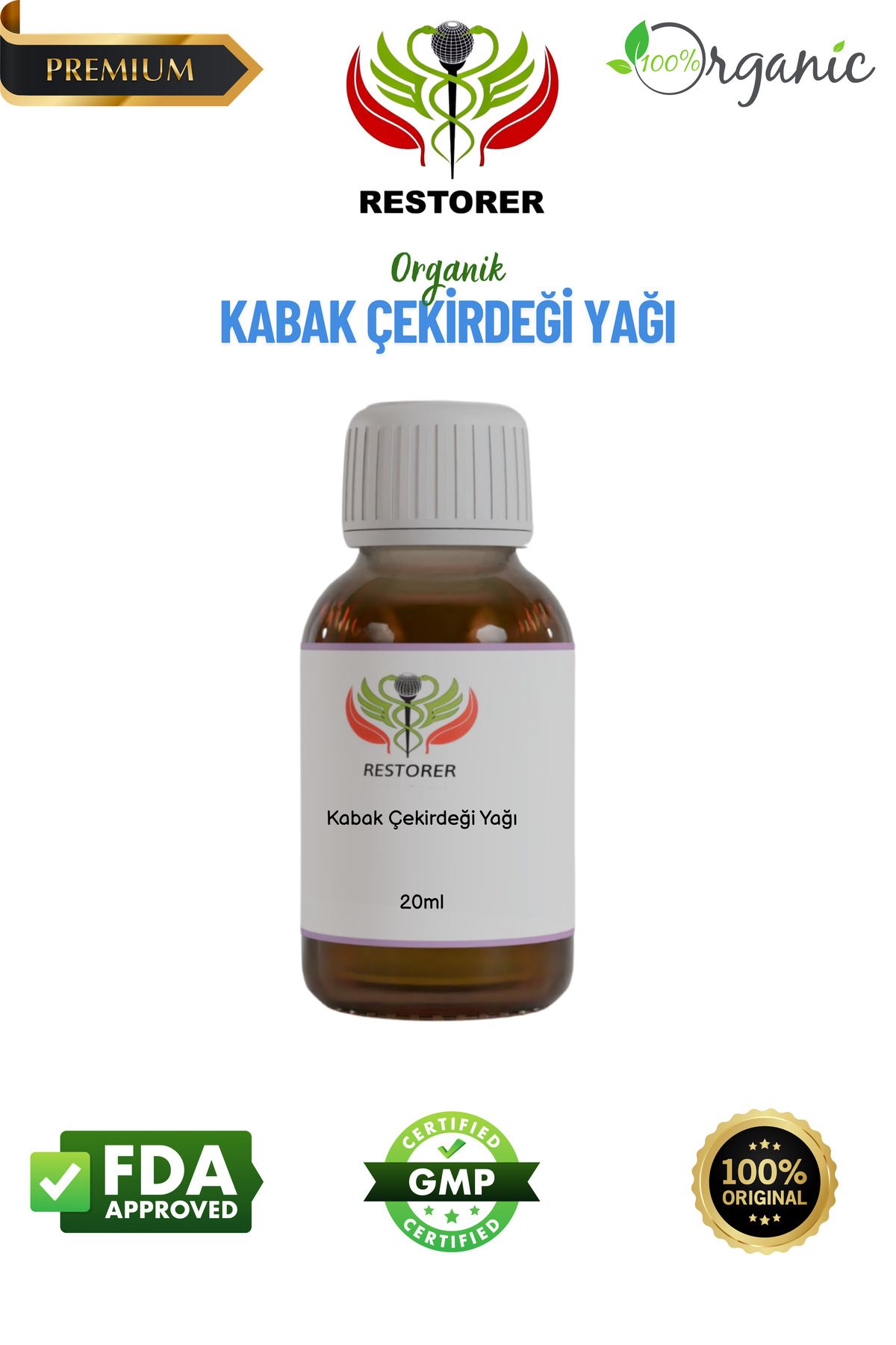Restorer Kabak Çekirdek Yağı 20 ml