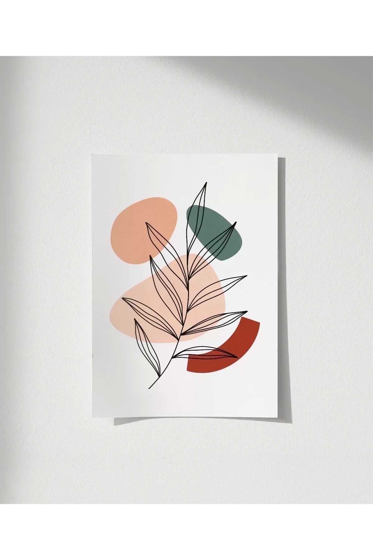 VOGLOO Çerçevesiz Poster Çizgisel Bitki No 1