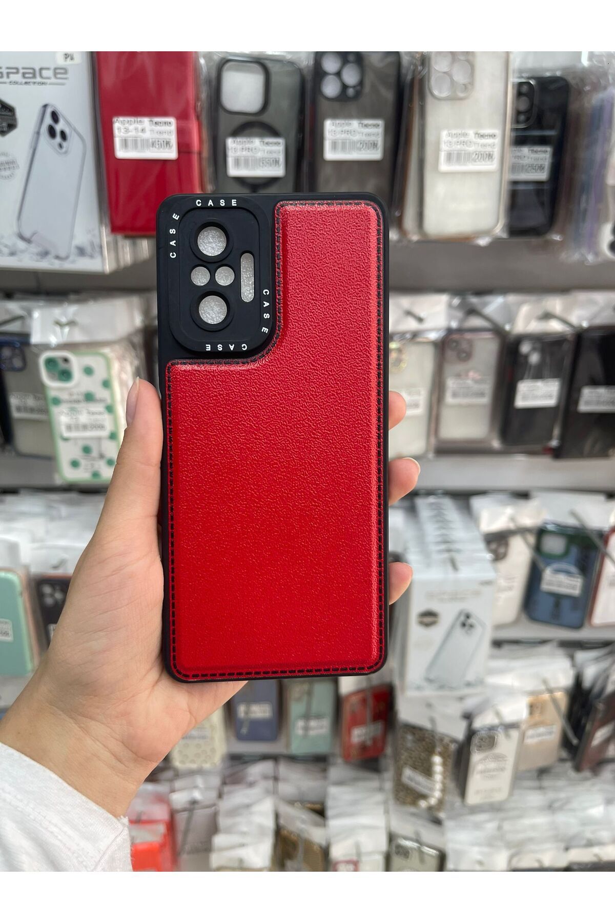 TECNOTREND redmi note 10 pro uyumlu deri görünümlü kılıf