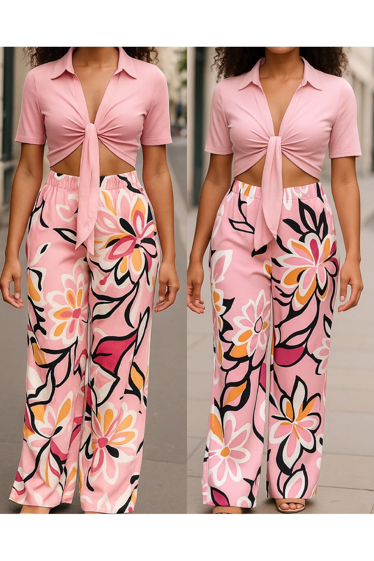 hipnoz butik kadın pantolon mini gömlek takım