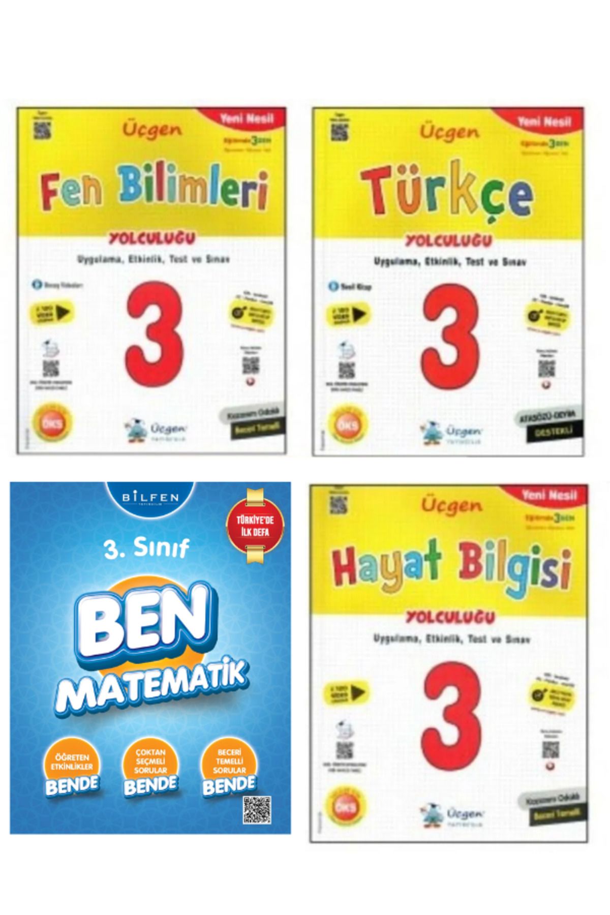 Üçgen Yayıncılık ve Bilfen Yayıncılık 3. Sınıf Set 4 Kitap kampanyalı