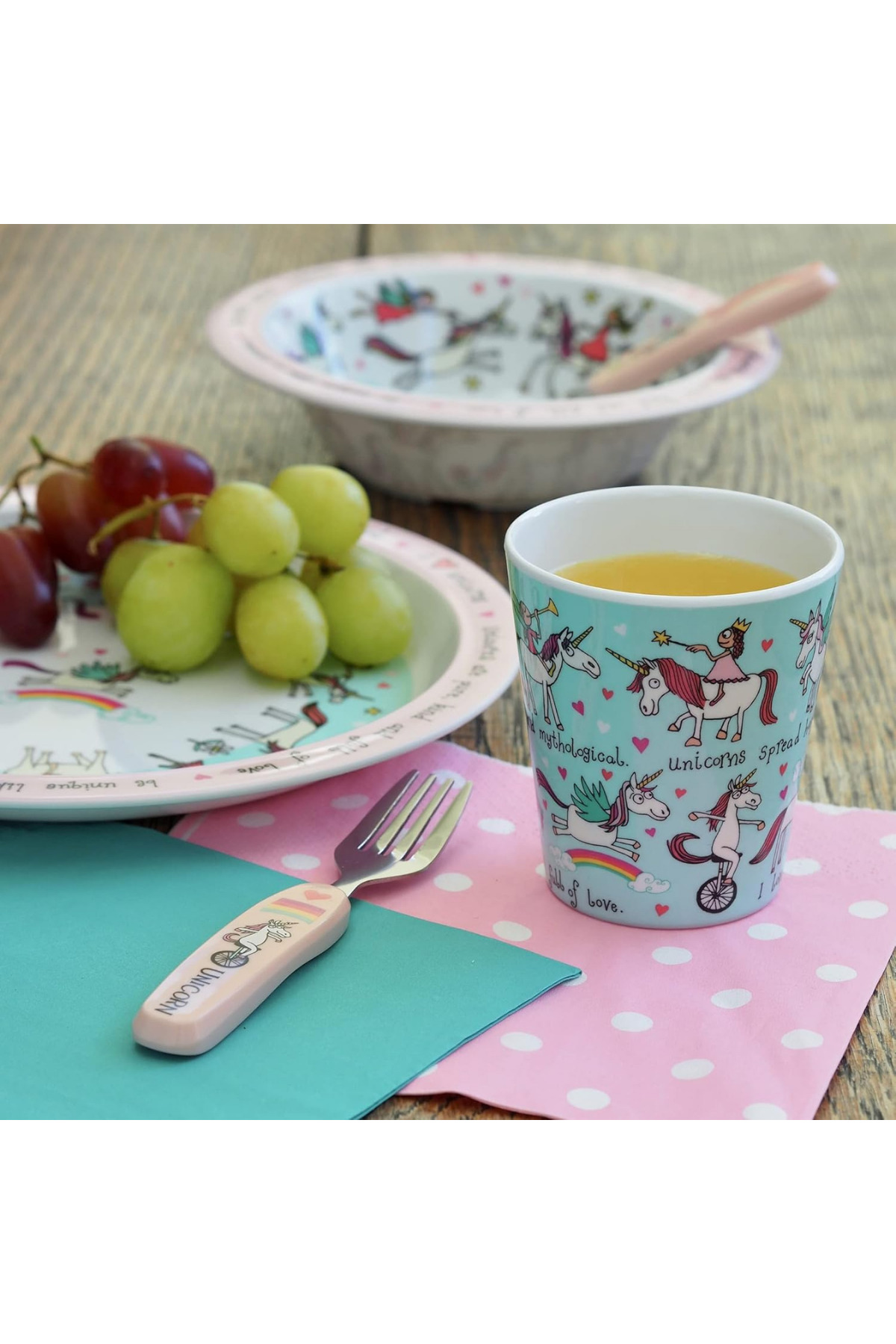 Tyrrell Katz Melamin Mama Kasesi ve Alıştırma Bardağı // Unicorn fotoğrafı 4 (önizleme)