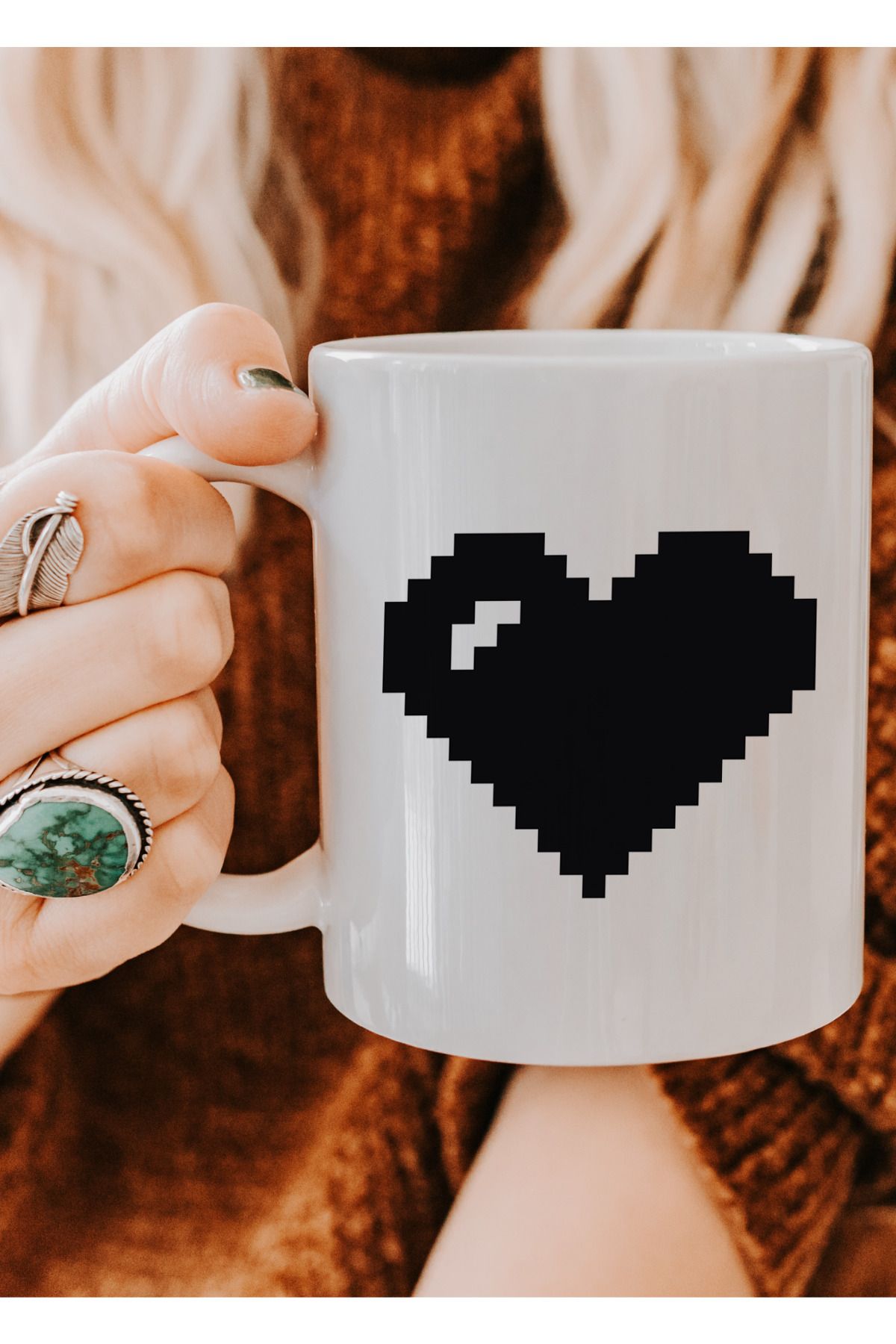 Witchy Co Pixel Siyah Kalpli Kupa Bardak