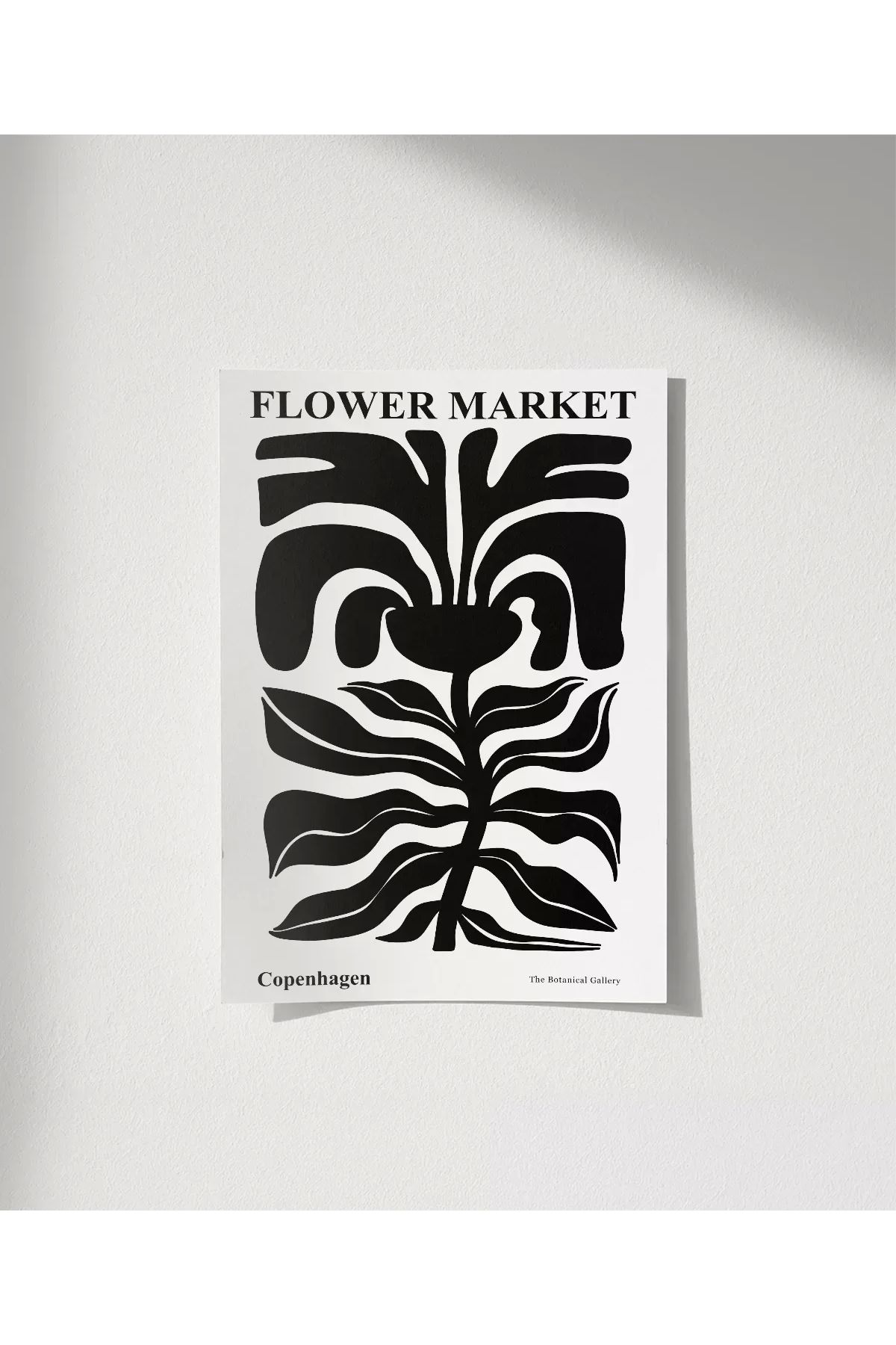 VOGLOO Çerçevesiz Poster Black Copenhagen Flower