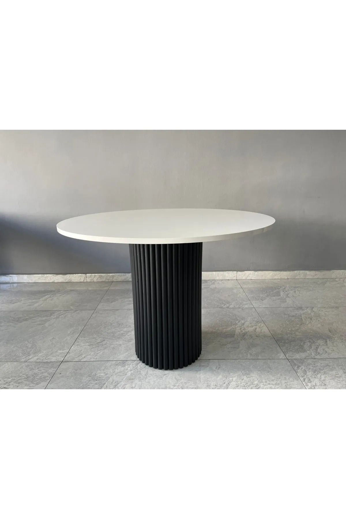 SEZBİL MDF Bohem Masa Gürgen Ağacı Dilimli Ayak (90-100-110 cm)