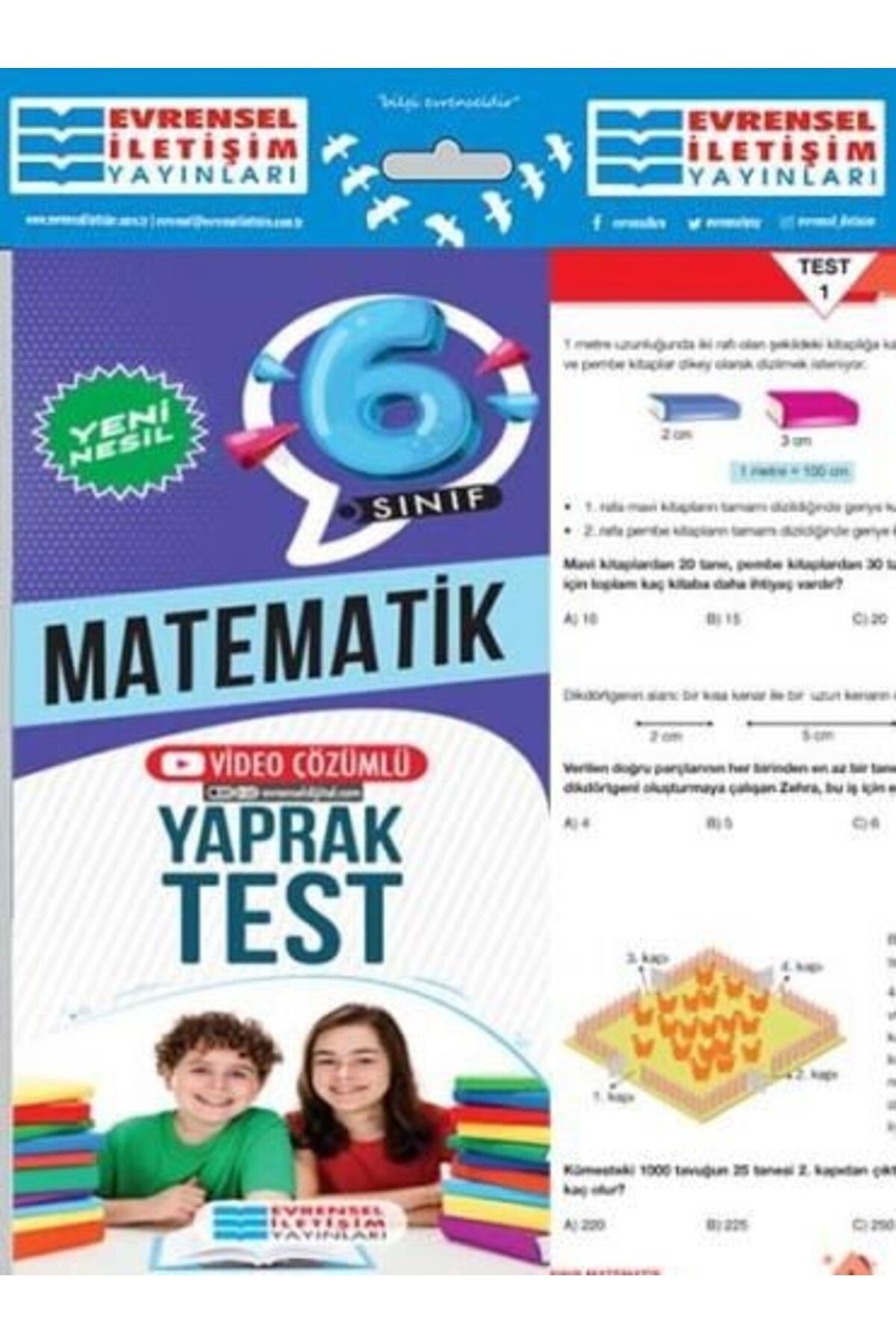 Ankara Kitap Merkezi 6. Sınıf Matematik Yeni Nesil Video Çözümlü Yaprak Test Evrensel İletişim