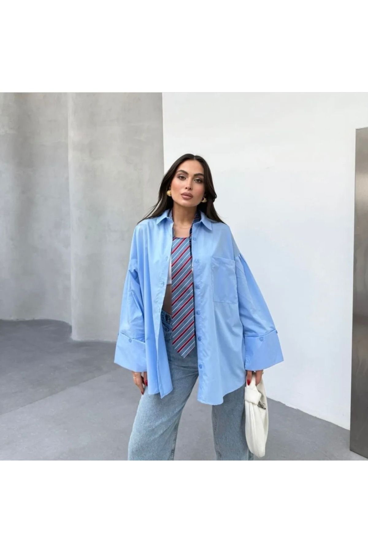 ZemButiik Kadın yeni sezon oversize salaş gömlek