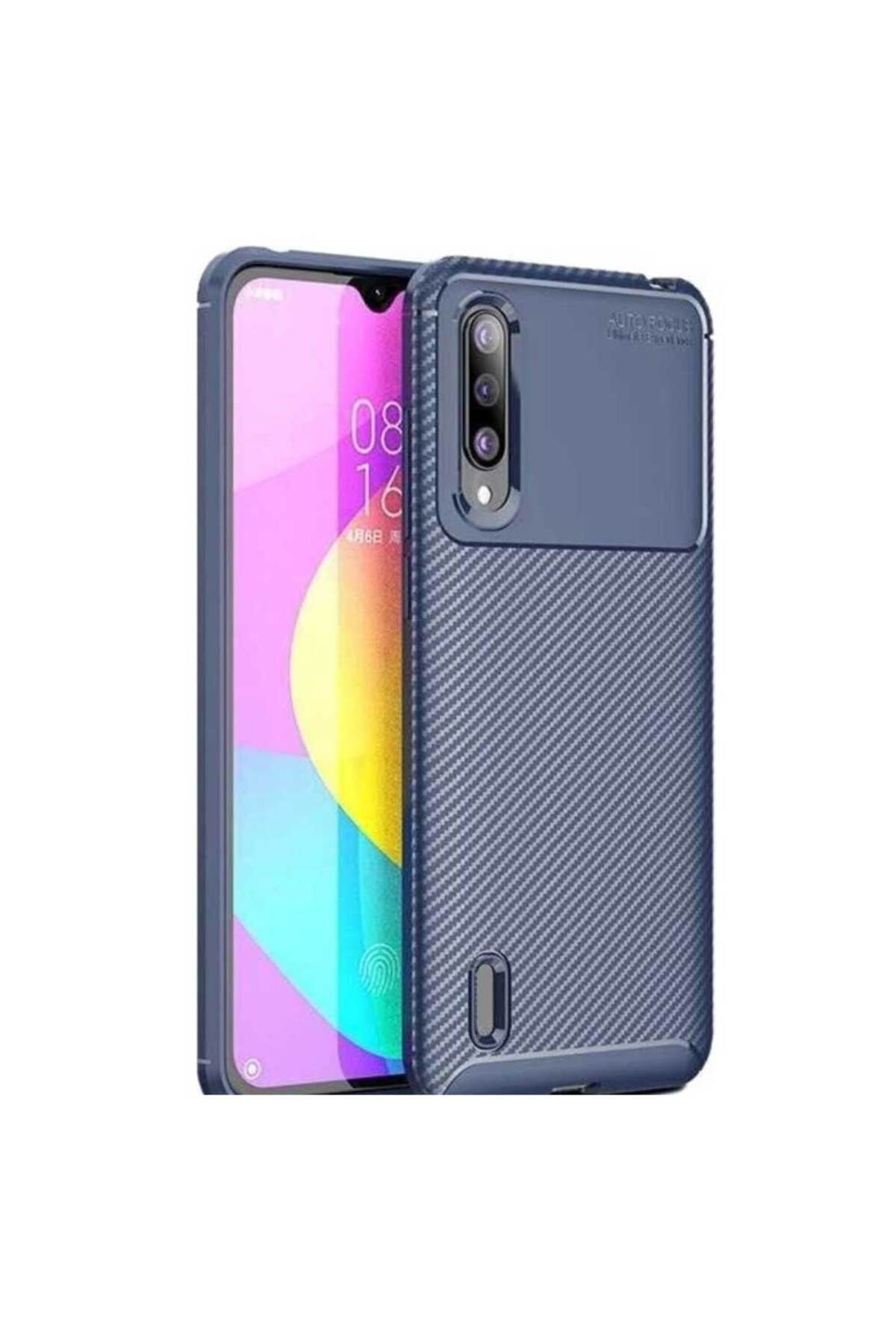 Smart Tech Xiaomi Mi 9 Lite Karbon Desenli Negro Silikon Kılıf