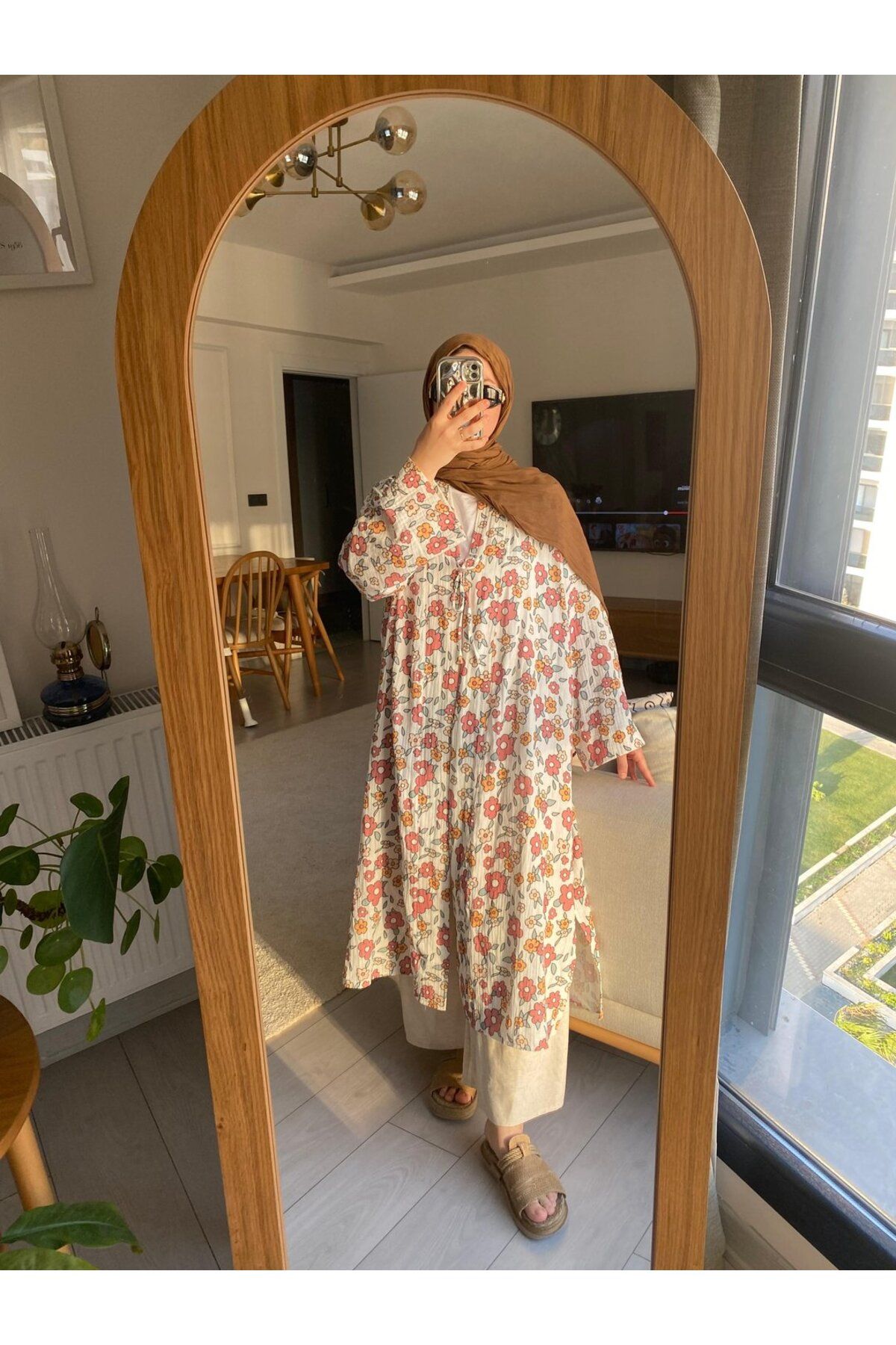 Motto Collection Pudra Uzun Müslin Kimono