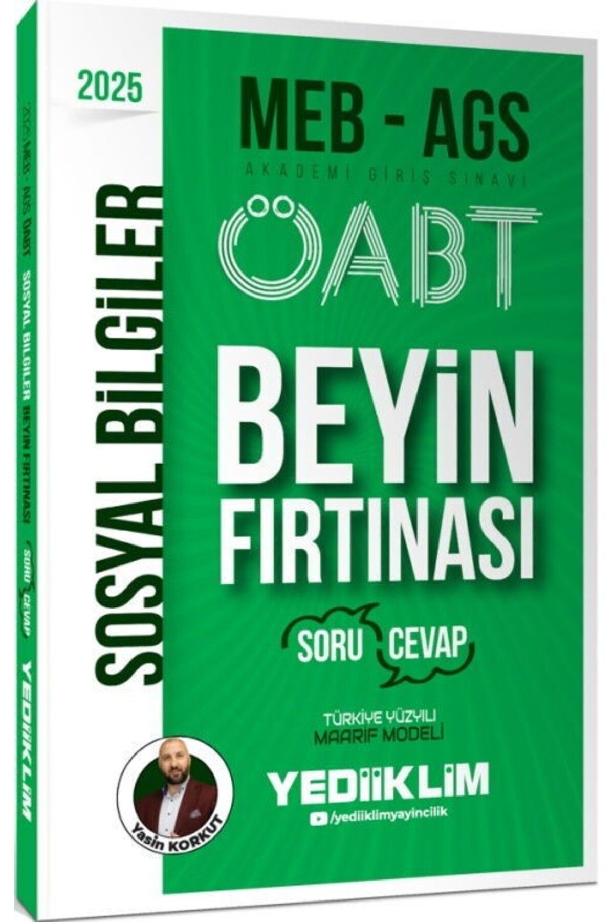Ankara Kitap Merkezi 2025 MEB AGS ÖABT Sosyal Bİlgiler Öğretmenliği Beyin Fırtınası Soru Cevap Yediiklim Yayınları