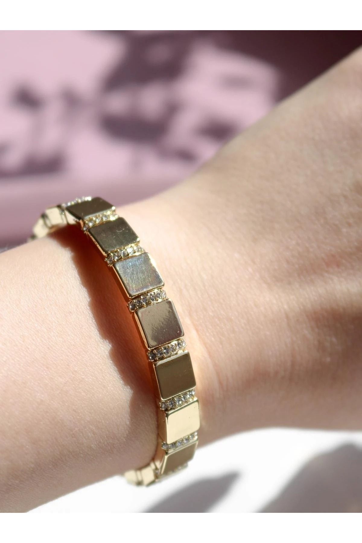 Reorah Collection Gold Shine Lastikli Bileklik