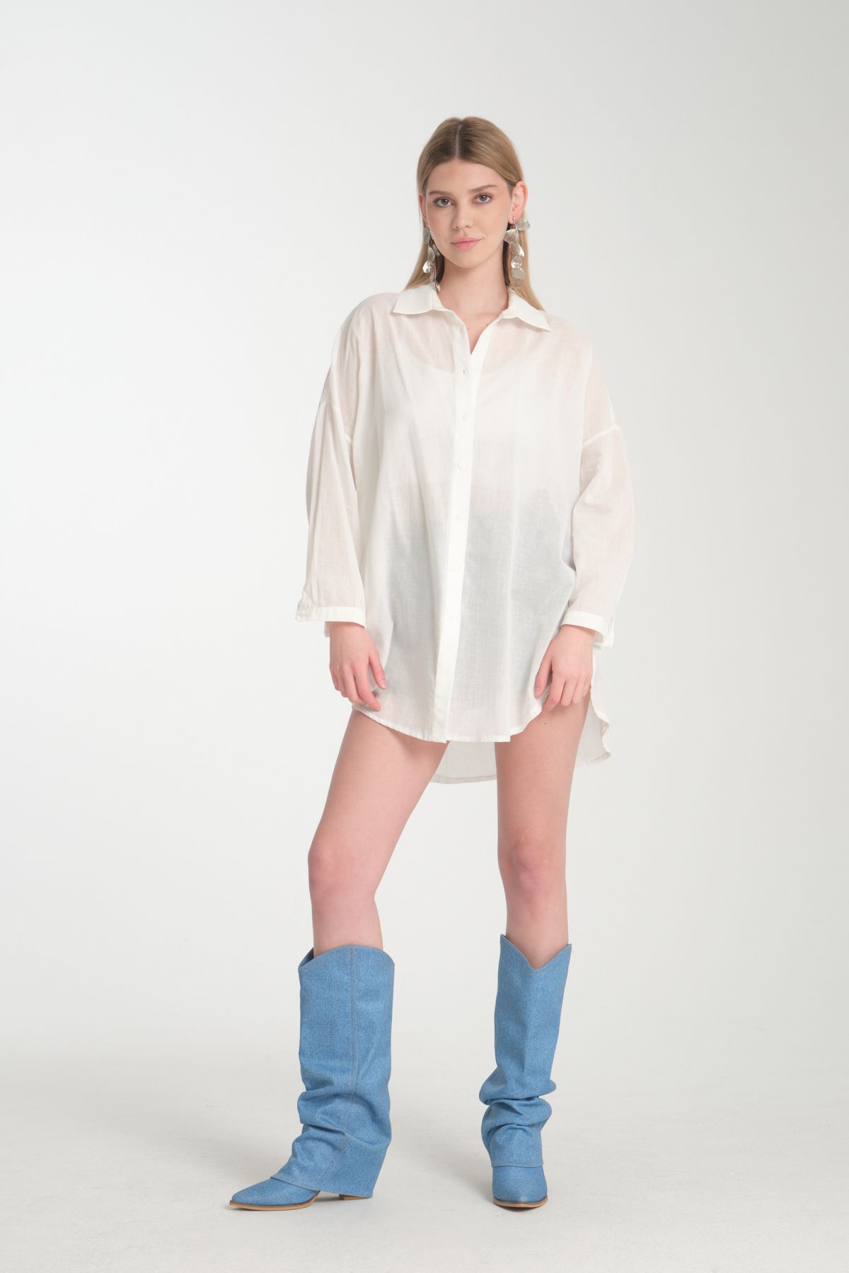 Yoncaekspres Vual Oversize Gömlek