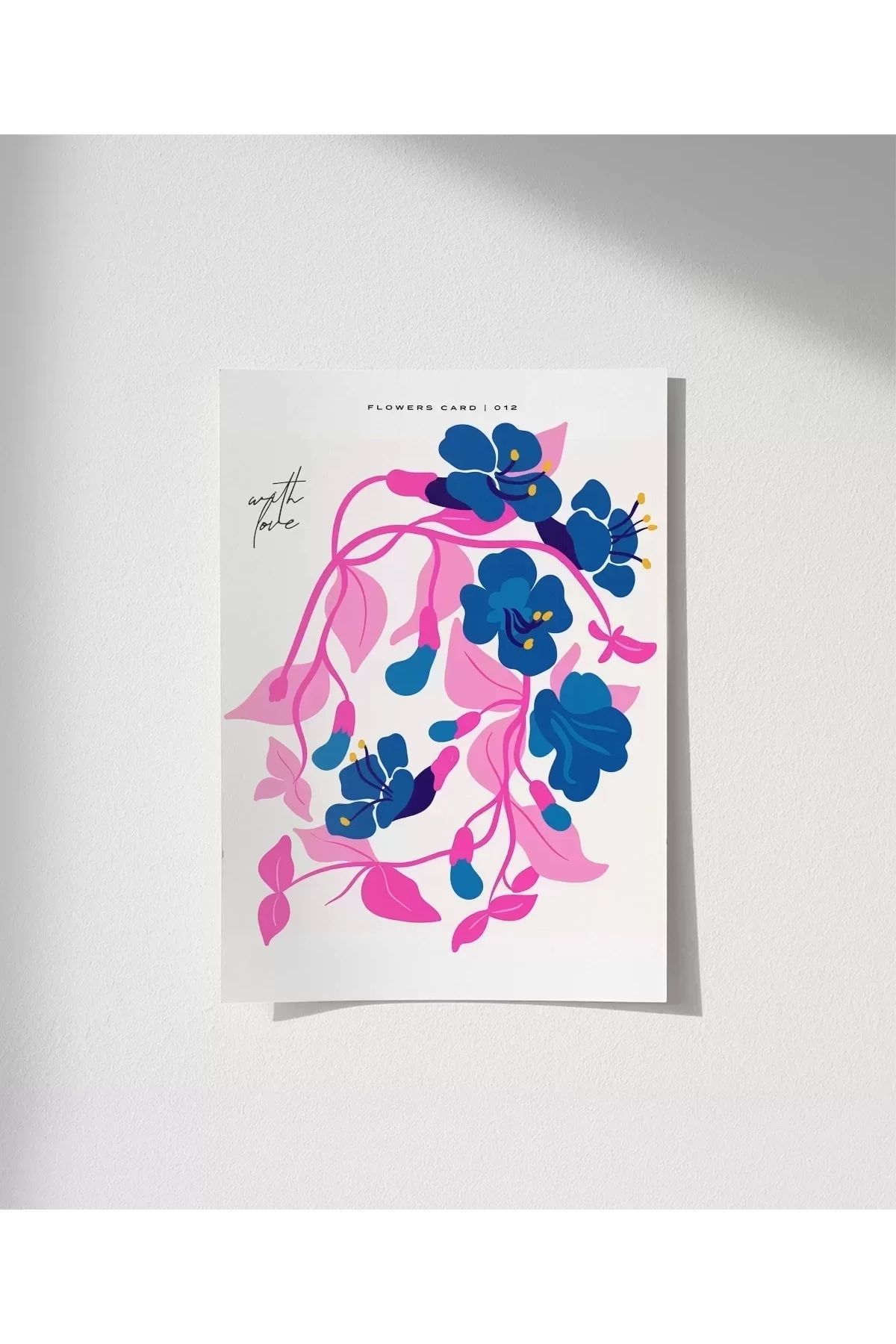 VOGLOO Çerçevesiz Poster Romantik Çiçek Buketi
