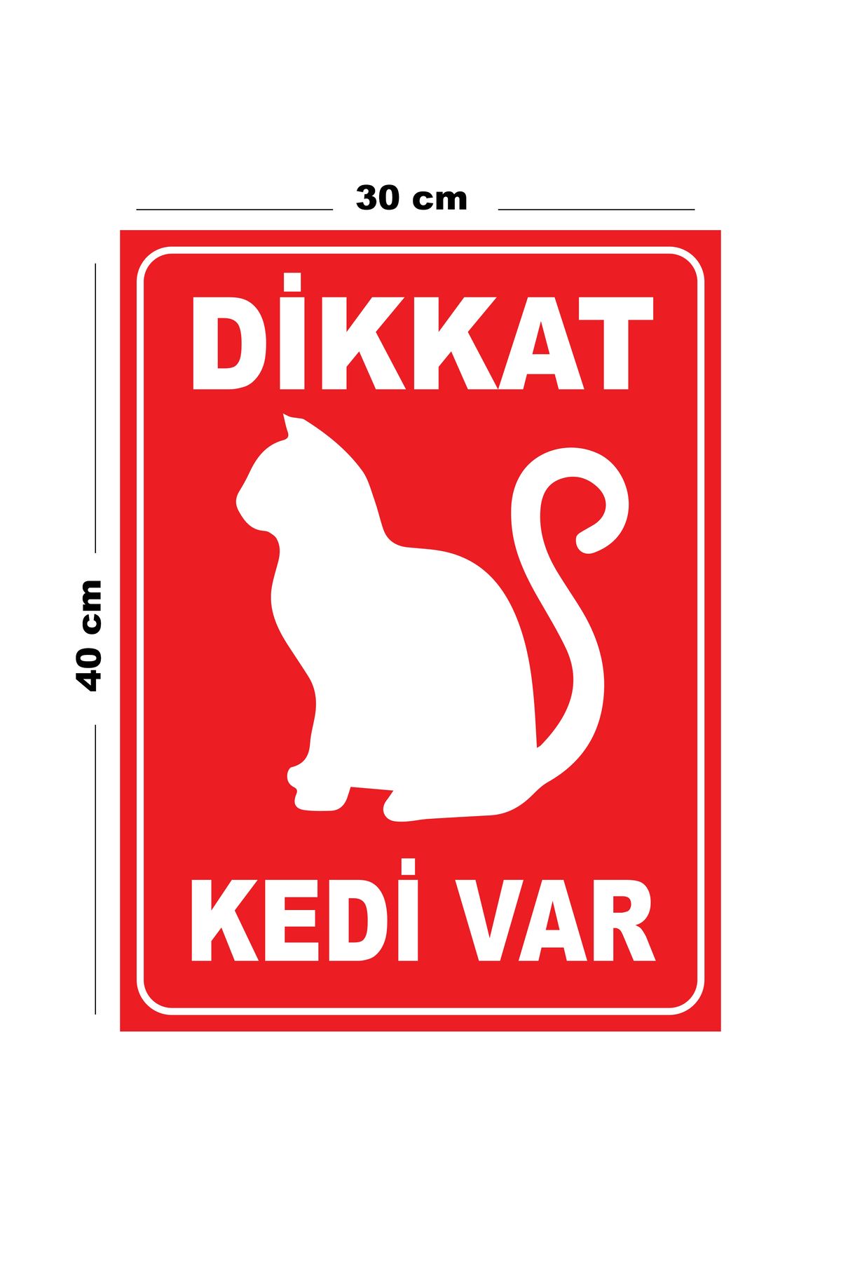 Lucena-Metal Caution There Is a Cat 30cm X 40cm A3 Size Warning Sign Diversion Sign 1