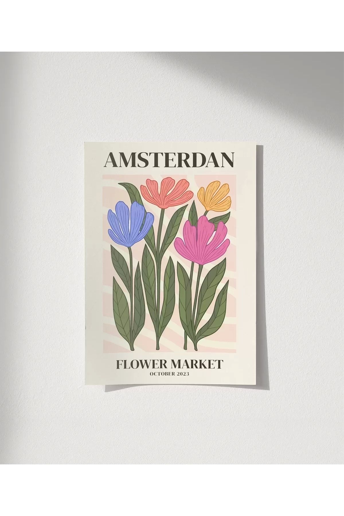 VOGLOO Çerçevesiz Poster Amsterdam'da Çiçek Zamanı