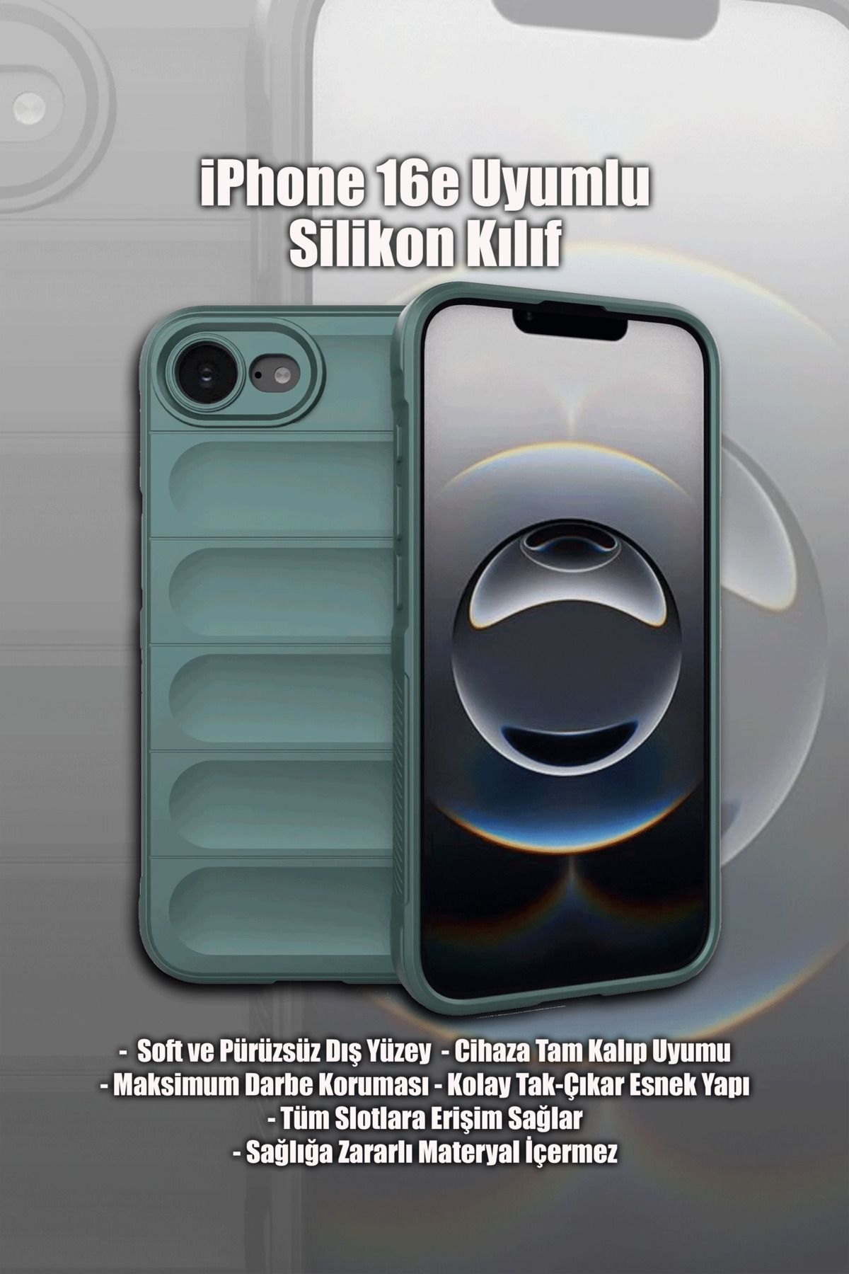 mobrika iPhone 16E Optimum Silikon Telefon Kılıfı