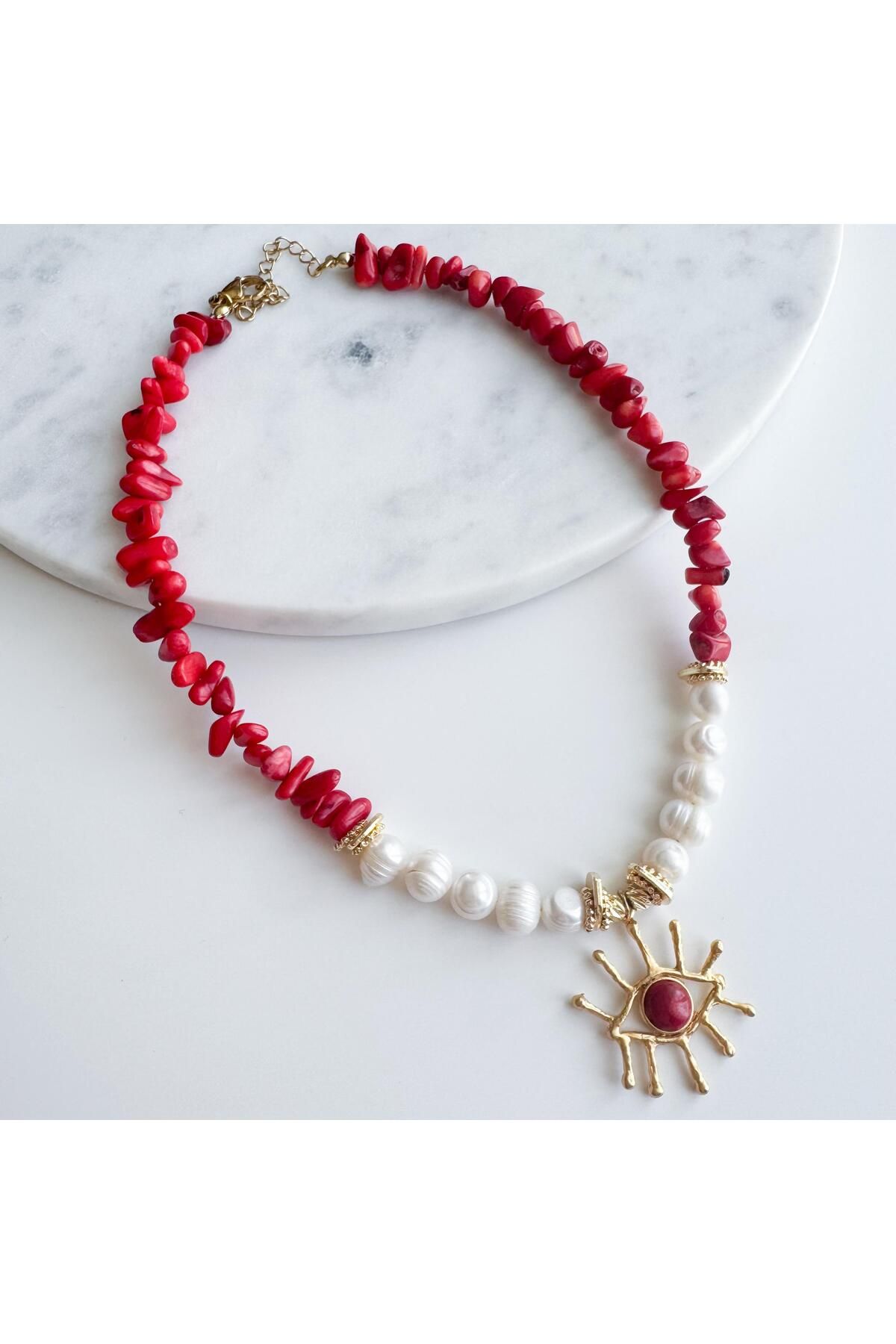 Venus Design Mercan İnci Kolye