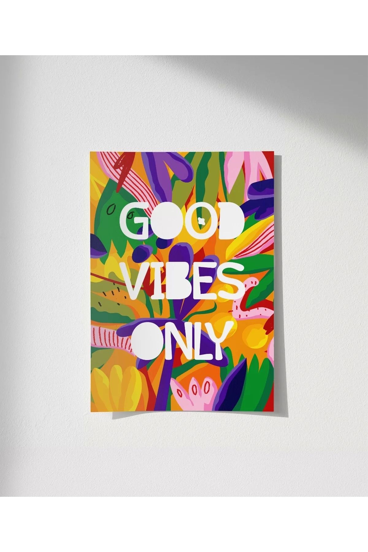 VOGLOO Çerçevesiz Poster Renkli Pozitiflik