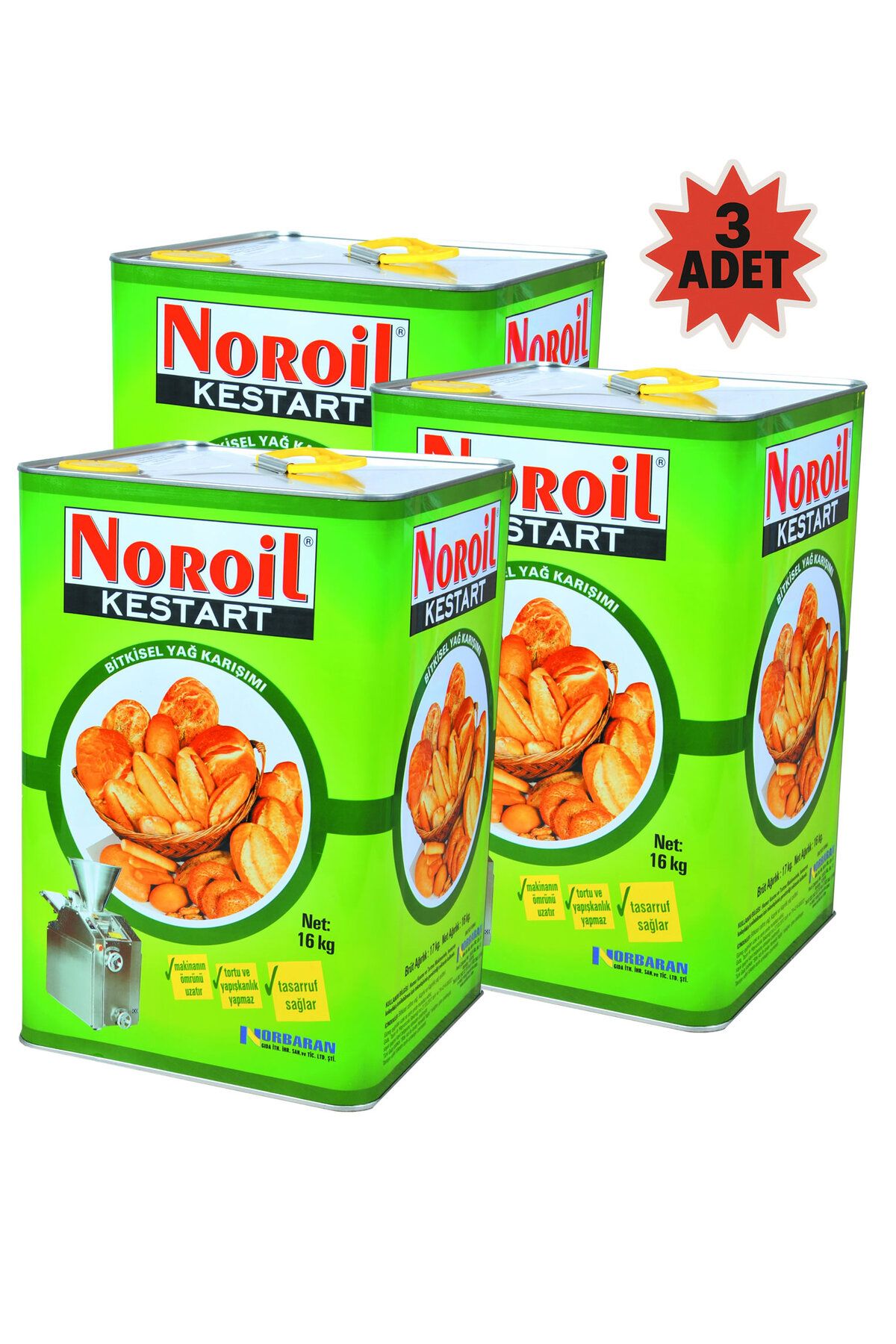 NOROİL KESTART Kestart Yağı 16 Kg 3 ADET