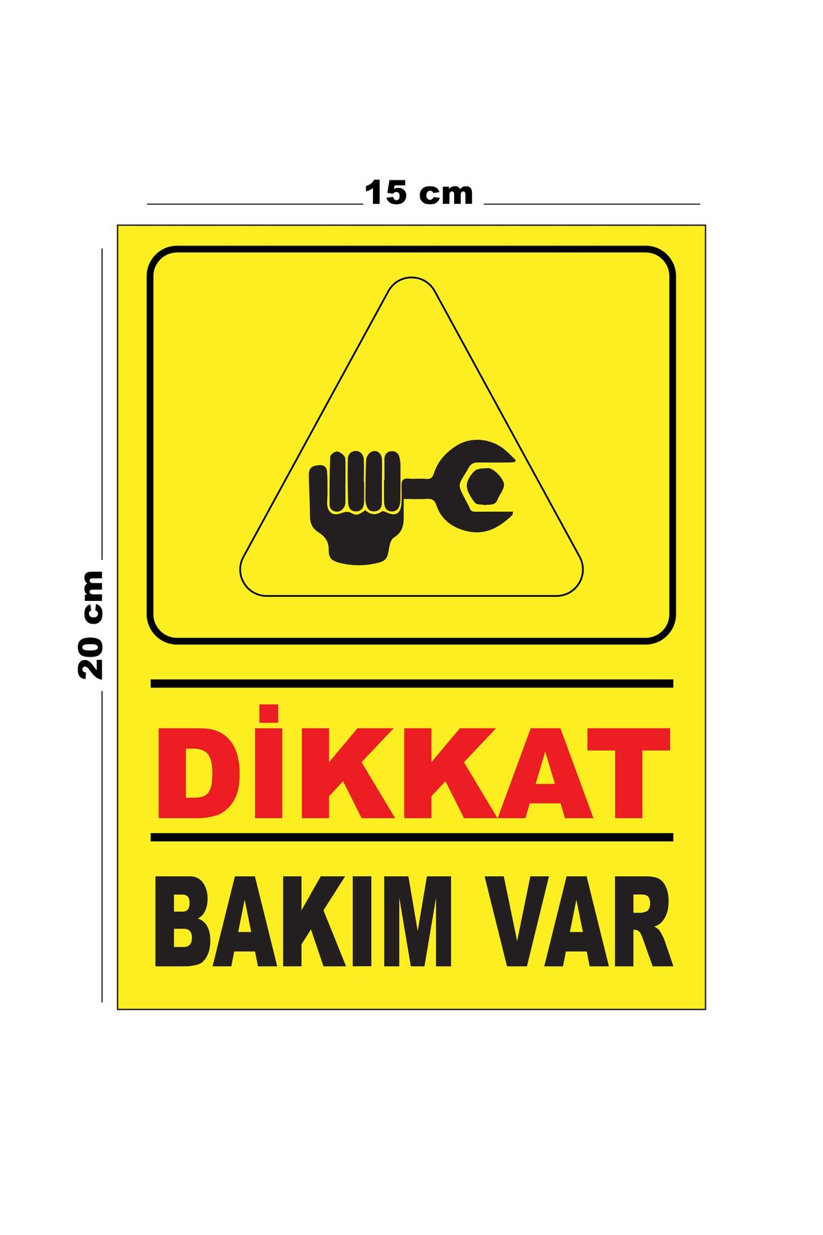 Lucena-Metal Caution Care Present 15cm X 20cm Warning Sign Directional Sign 1