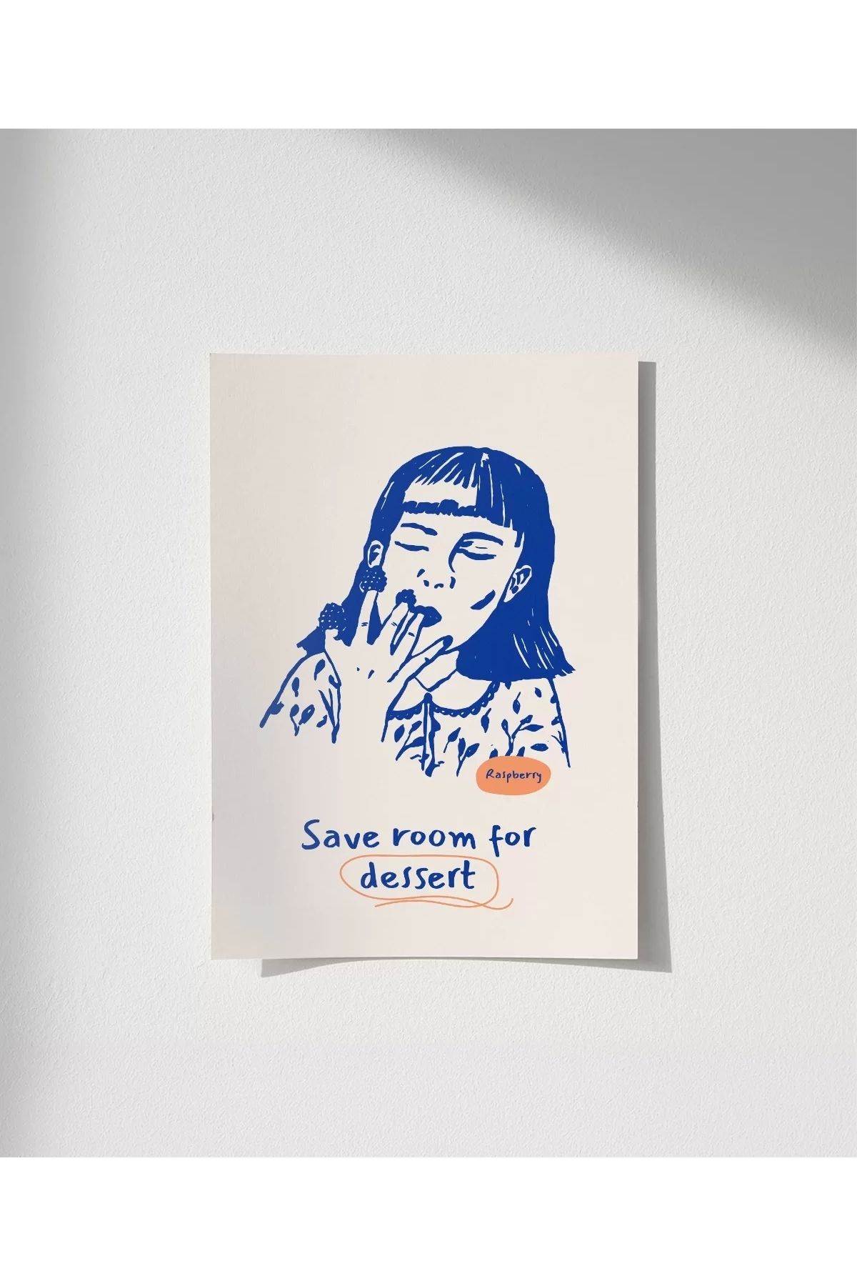 VOGLOO Çerçevesiz Poster Ahududu ve Tatlı Kaçamak