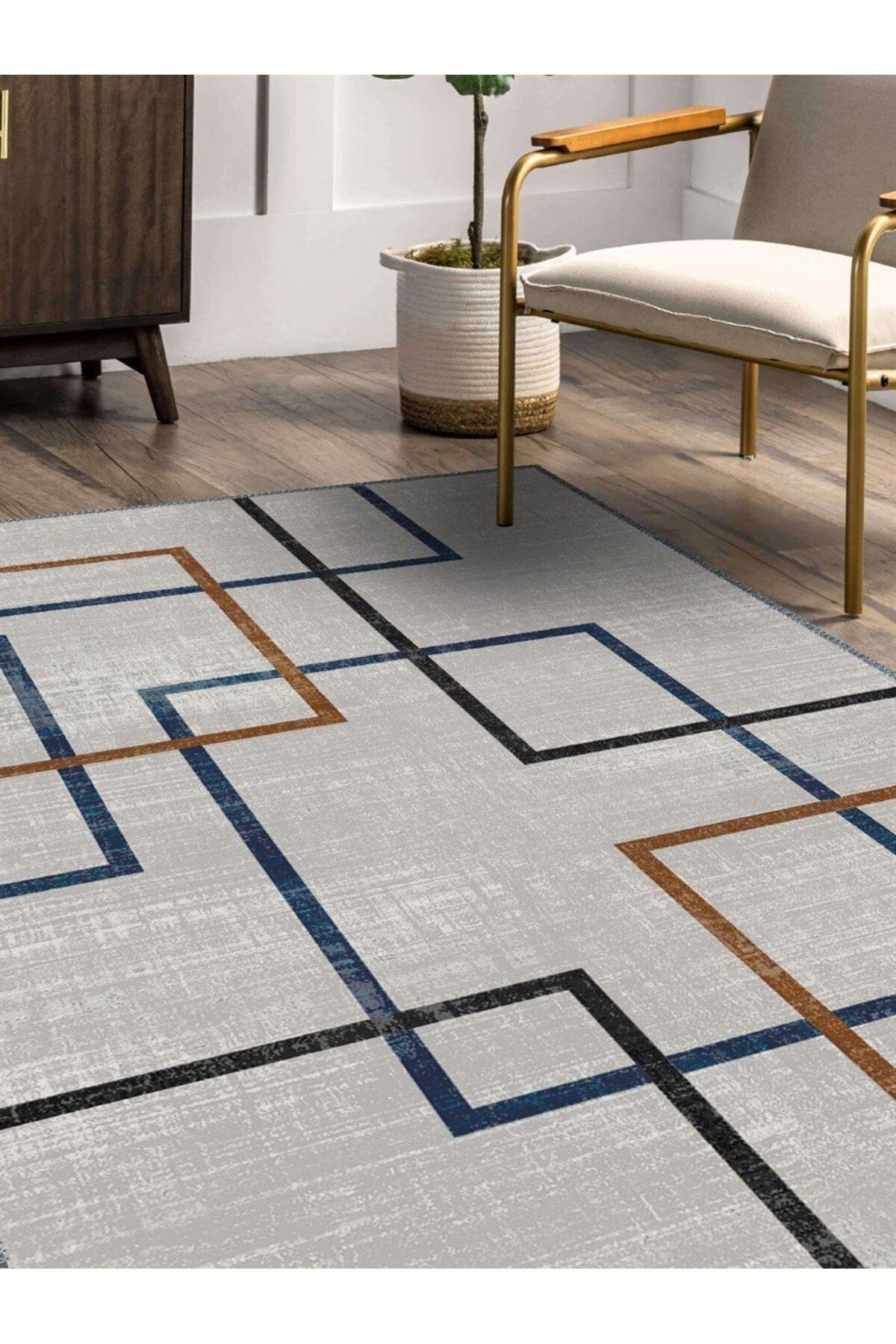Serteks Zoltra Modern Desen Kaymaz Taban Salon - Oturma Odası Halısı , Yolluk