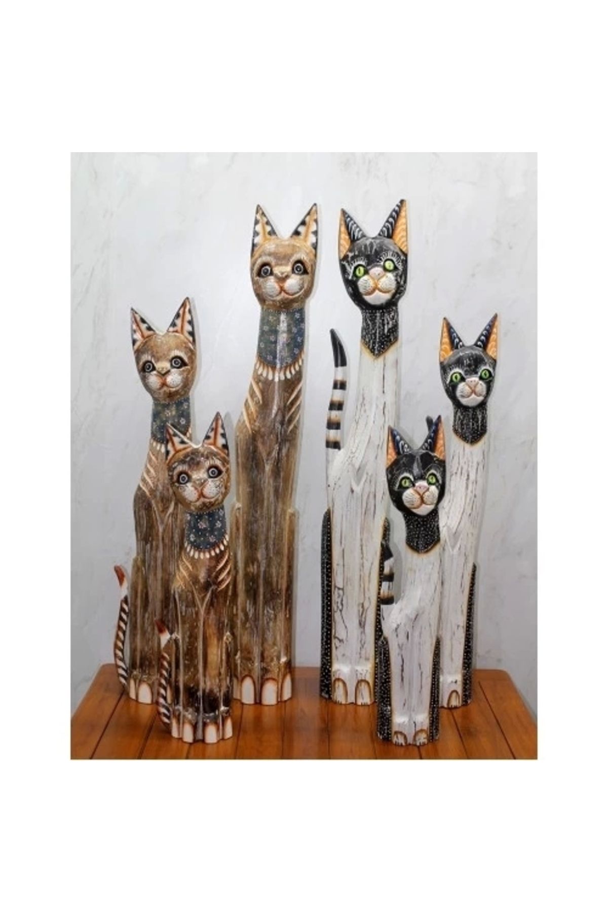 PRATİKOBA Ahşap 3'lü Kedi Seti 1 Metre Model 3